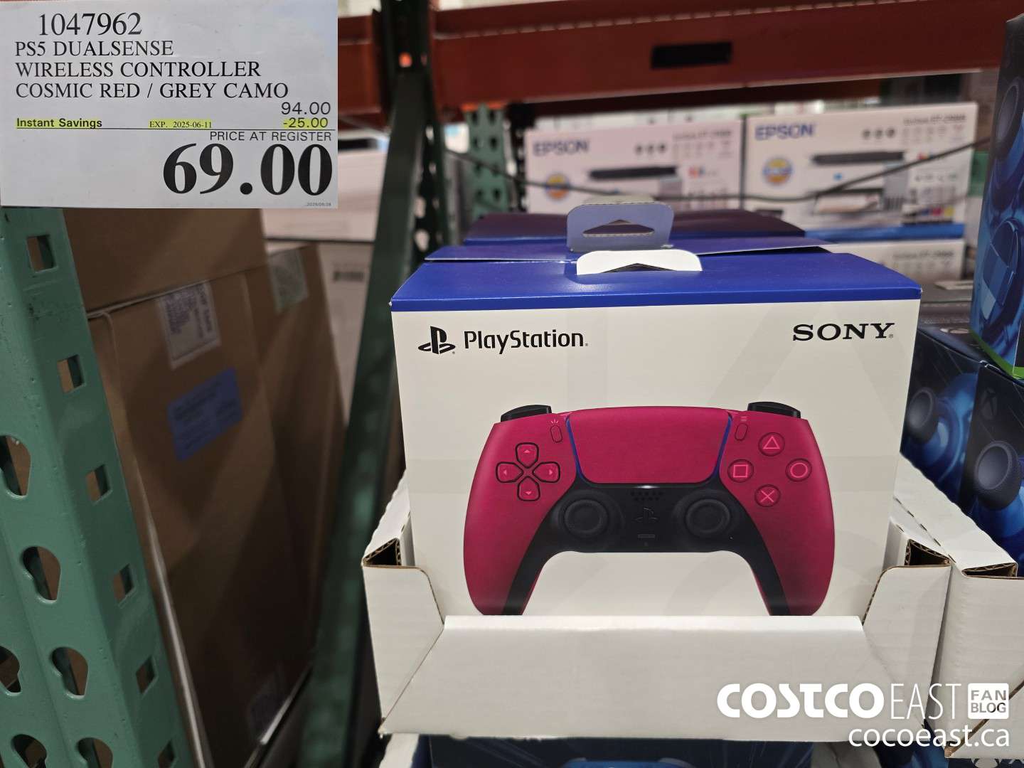 1047962 PS5 DUALSENSE WIRELESS CONTROLLER COSMIC RED / GREY CAMO ($25.00 INSTANT SAVINGS EXPIRES ON 2025-06-11) $69.00