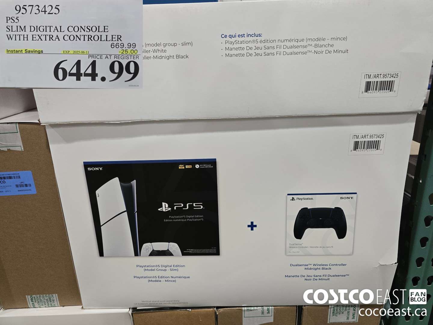 9573425 PS5 SLIM DIGITAL CONSOLE WITH EXTRA CONTROLLER ($25.00 INSTANT SAVINGS EXPIRES ON 2025-06-11) $644.99