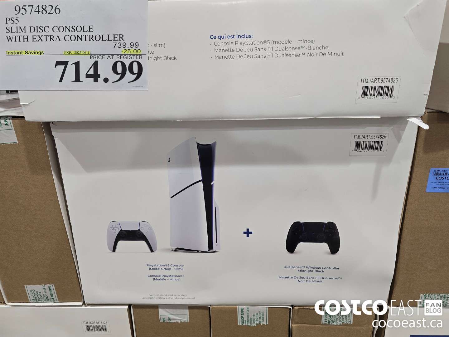 9574826 PS5 SLIM DISC CONSOLE WITH EXTRA CONTROLLER ($25.00 INSTANT SAVINGS EXPIRES ON 2025-06-11) $714.99