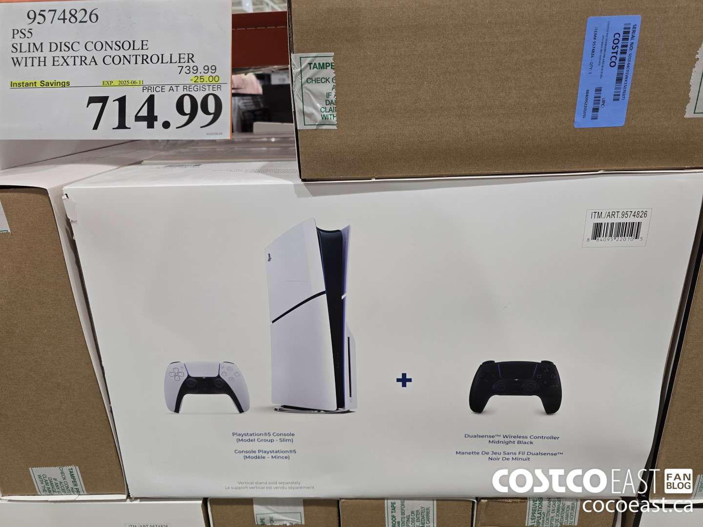 9574826 PS5 SLIM DISC CONSOLE WITH EXTRA CONTROLLER ($25.00 INSTANT SAVINGS EXPIRES ON 2025-06-11) $714.99