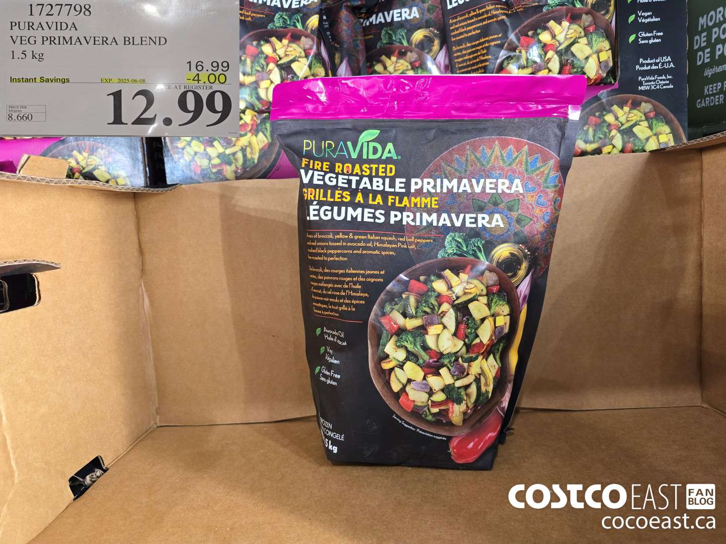 1727798 PURAVIDA VEG PRIMAVERA BLEND 1.5 kg ($4.00 INSTANT SAVINGS EXPIRES ON 2025-06-08) $12.99