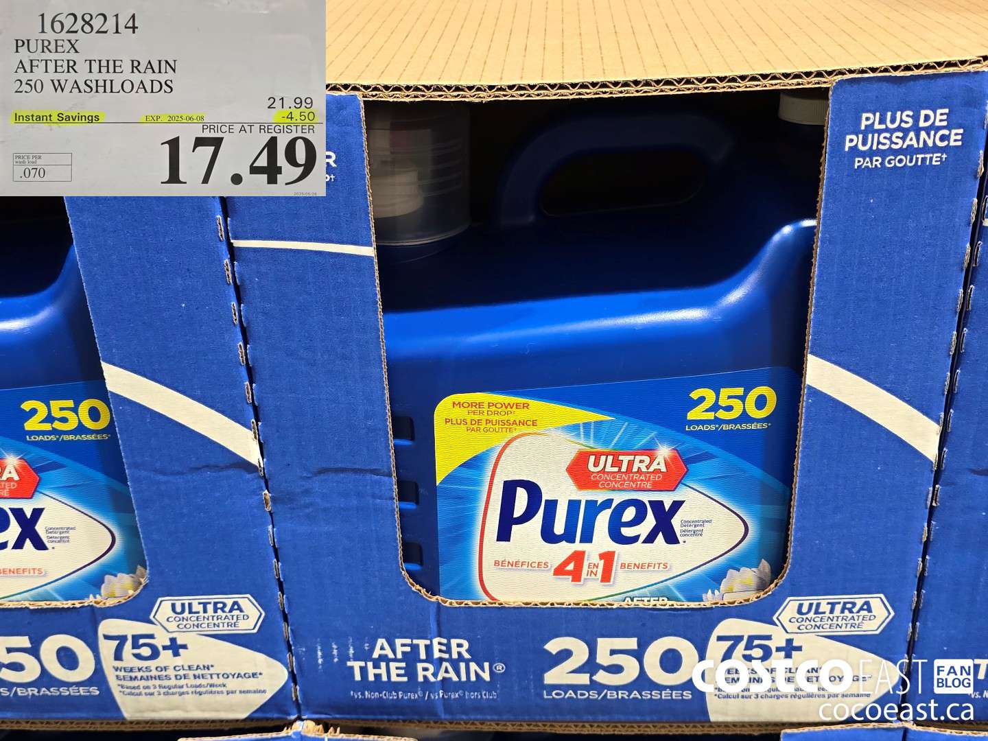 1628214 PUREX AFTER THE RAIN 250 washloads ($4.50 INSTANT SAVINGS EXPIRES ON 2025-06-08) $17.49