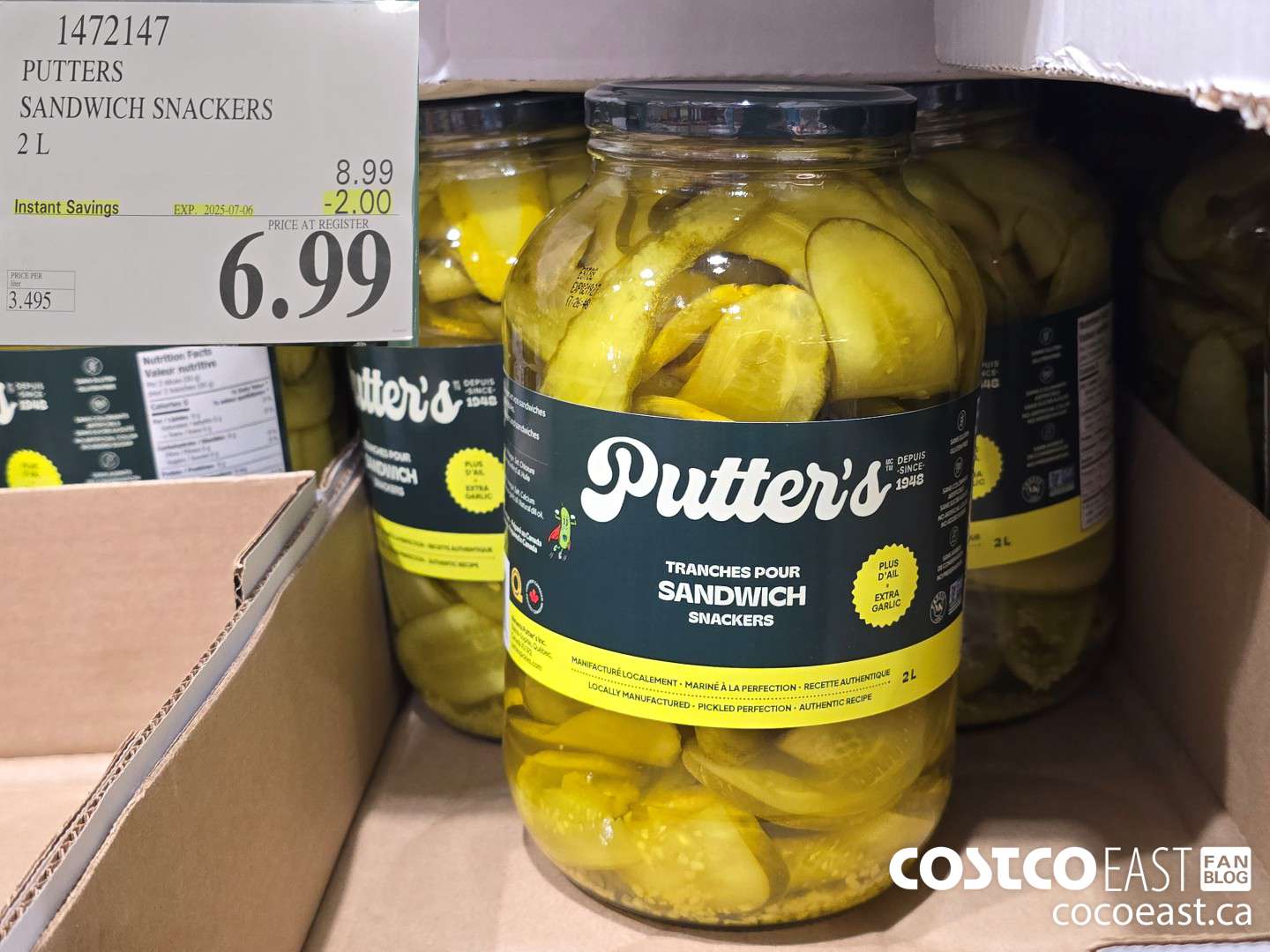 1472147 PUTTERS SANDWICH SNACKERS 2 L ($2.00 INSTANT SAVINGS EXPIRES ON 2025-07-06) $6.99