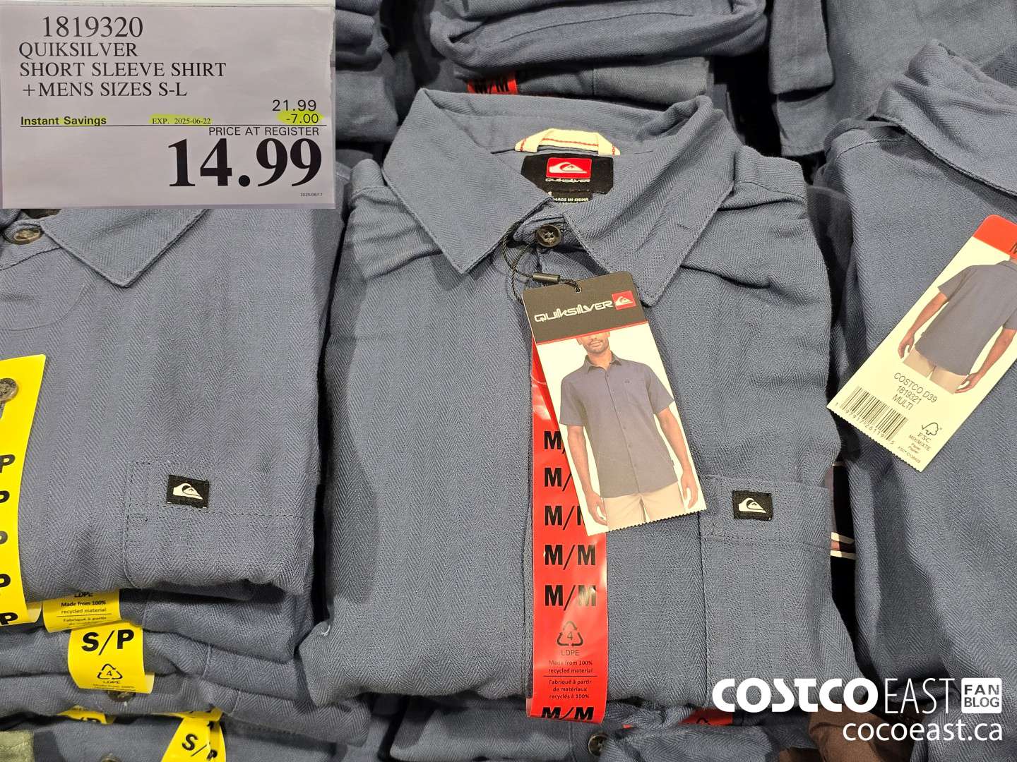 1819320 QUIKSILVER SHORT SLEEVE SHIRT +MENS SIZES S-XXL ($7.00 INSTANT SAVINGS EXPIRES ON 2025-06-22) $14.99