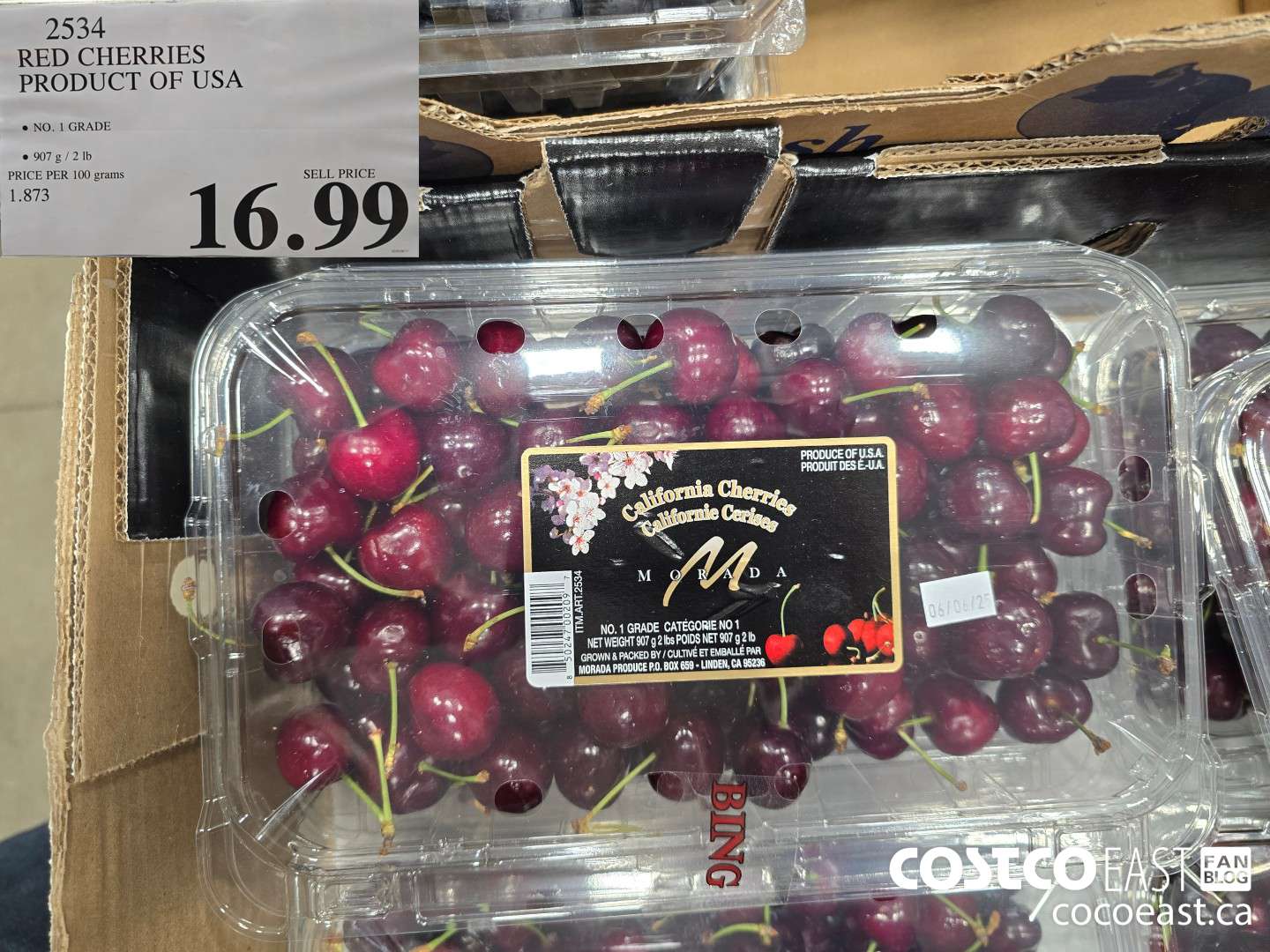 2534 RED CHERRIES PRODUCT OF USA $16.99