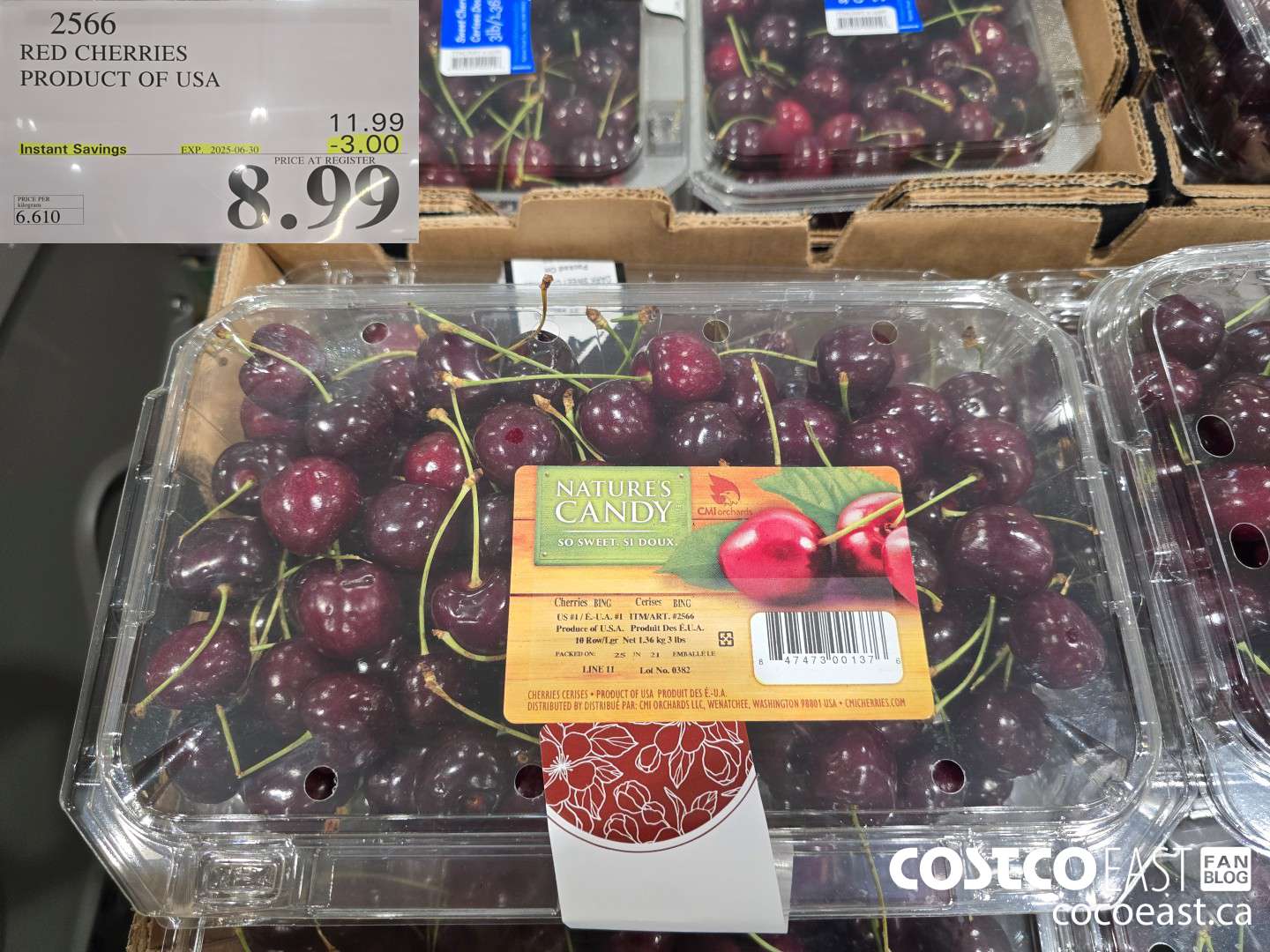 2566 RED CHERRIES PRODUCT OF USA ($3.00 INSTANT SAVINGS EXPIRES ON 2024-06-30) $8.99