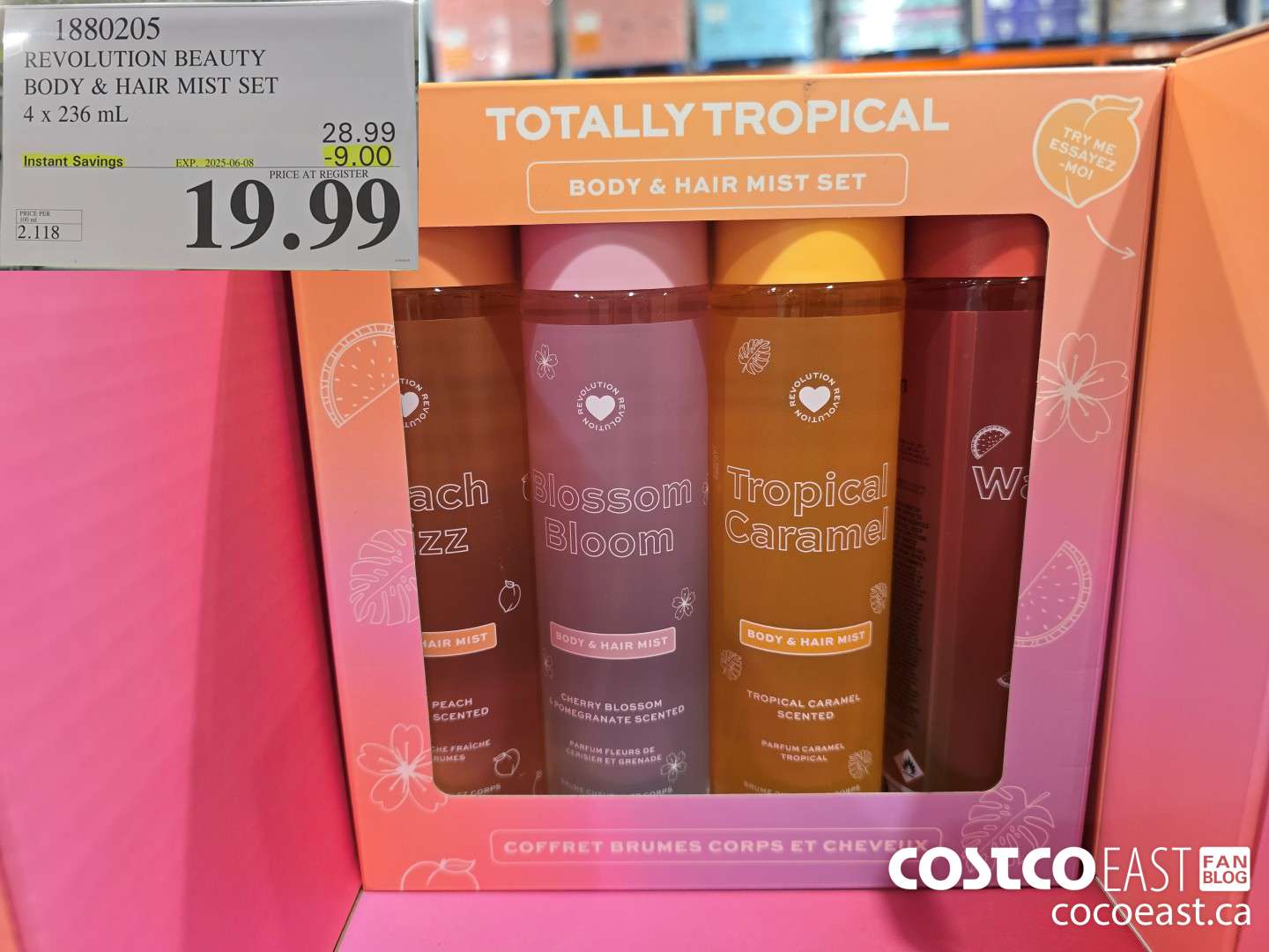 1880205 REVOLUTION BEAUTY BODY & HAIR MIST SET 4 x 236 mL ($9.00 INSTANT SAVINGS EXPIRES ON 2025-06-08) $19.99
