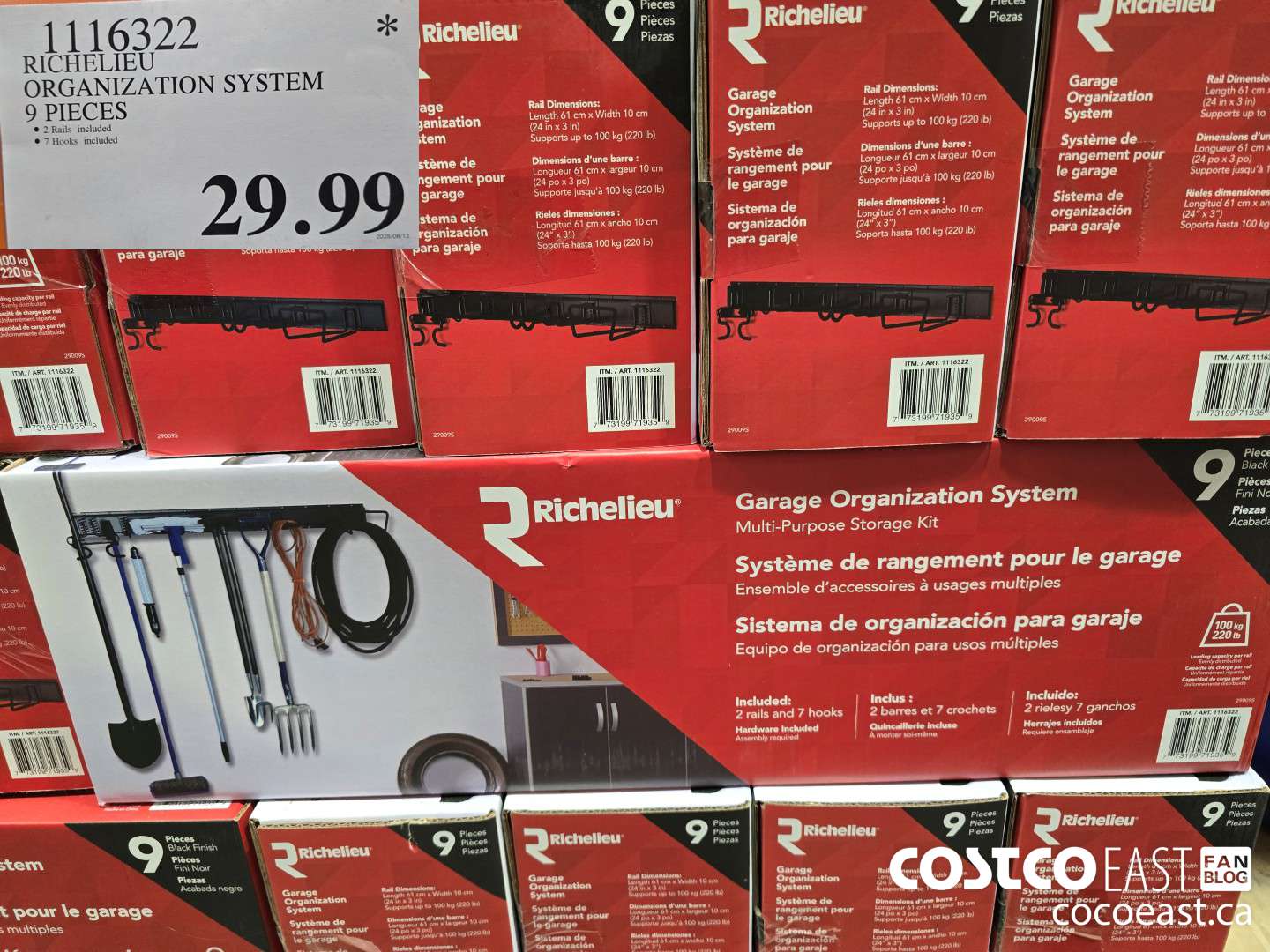 1116322 RICHELIEU ORGANIZATION SYSTEM 2 PIECES $29.99