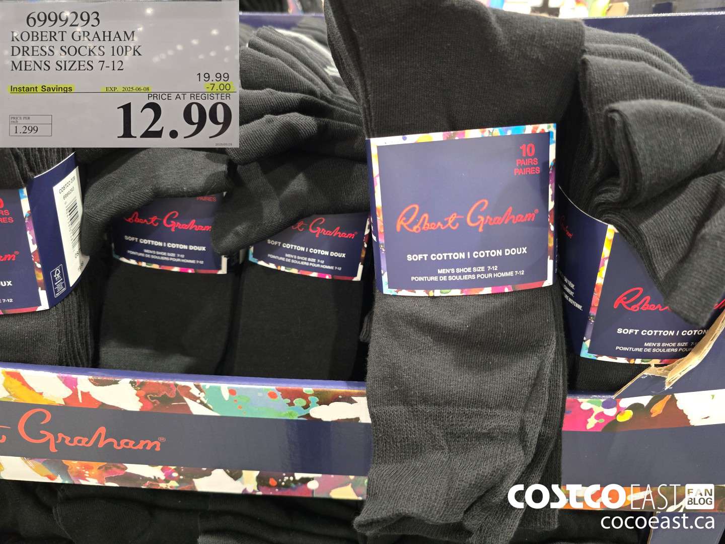 6999293 ROBERT GRAHAM DRESS SOCKS 10PK MENS SIZES 7-12 ($7.00 INSTANT SAVINGS EXPIRES ON 2025-06-08) $12.99