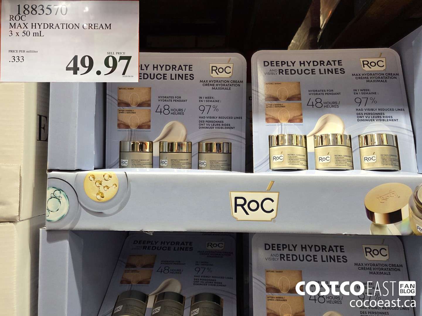 1883570 ROC MAX HYDRATION CREAM 3 X 50ML $49.97