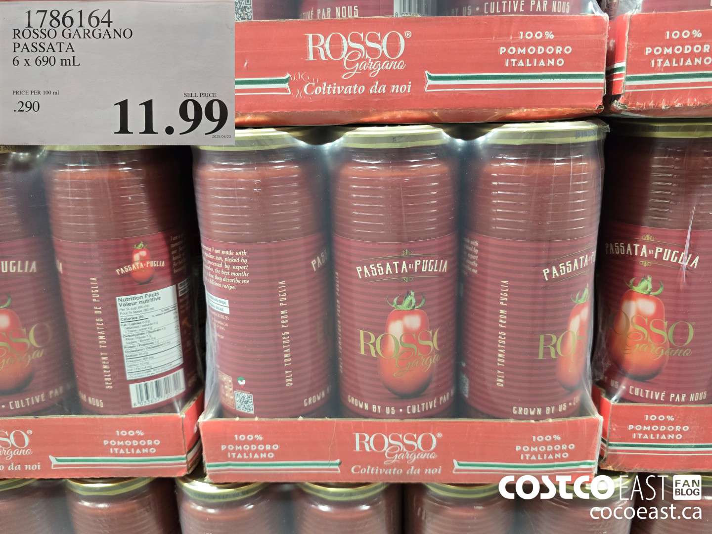 1786164 ROSSO GARGANO PASSATA 6 x 690 mL $11.99