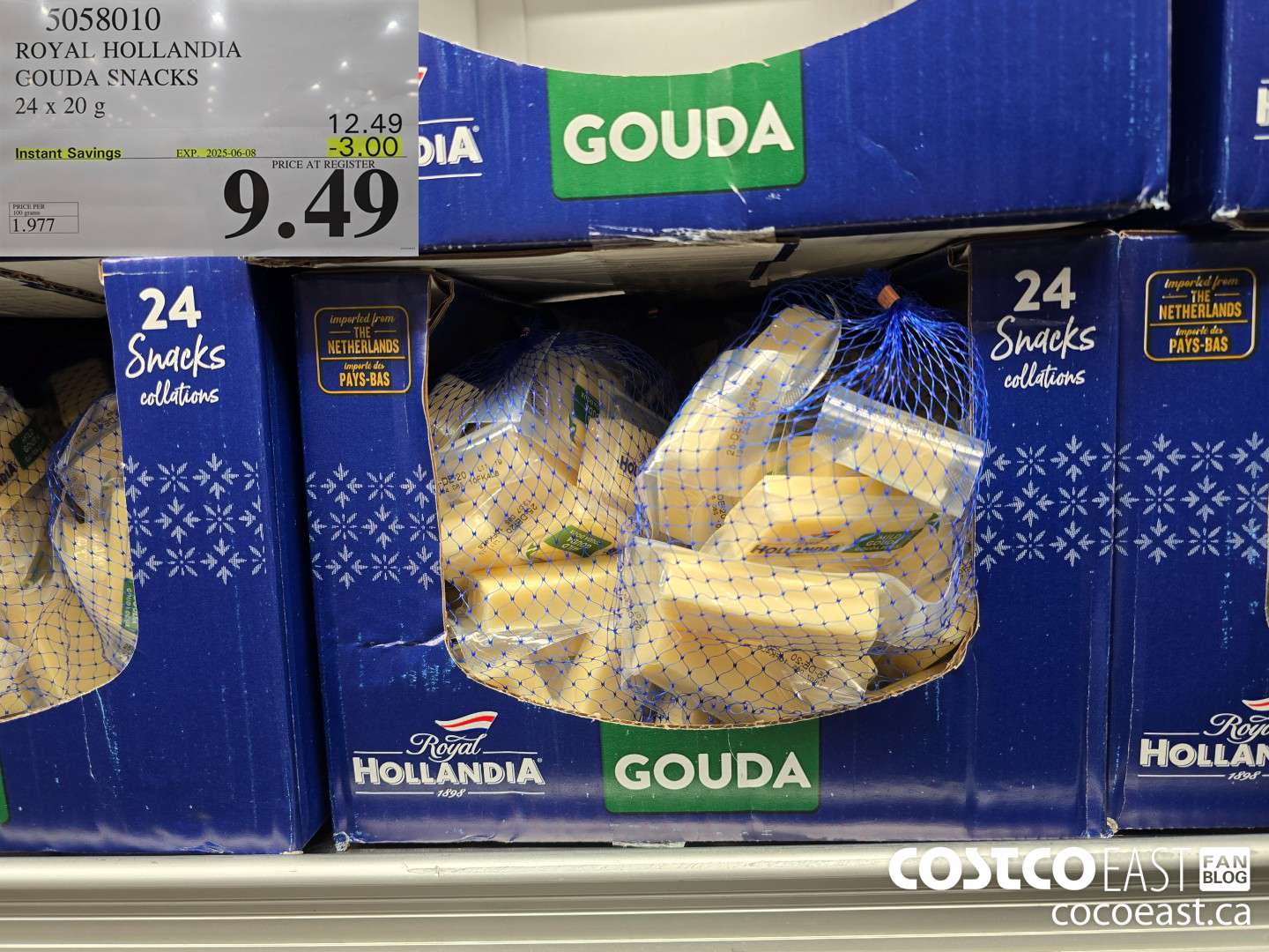5058010 ROYAL HOLLANDIA GOUDA SNACK 24 x 20 g ($3.00 INSTANT SAVINGS EXPIRES ON 2025-06-08) $9.49