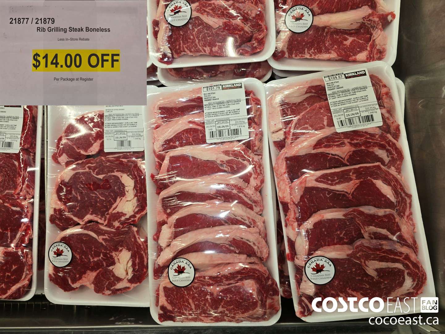 21877 Rib Grilling Steak Boneless ($14.00 INSTANT SAVINGS)