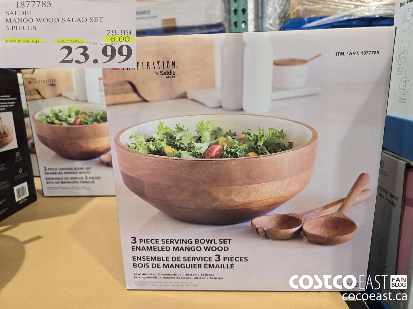 1877785 SAFDIE MANGO WOOD SALAD SET 3 PIECES ($6.00 INSTANT SAVINGS EXPIRES ON 2025-06-08) $23.99