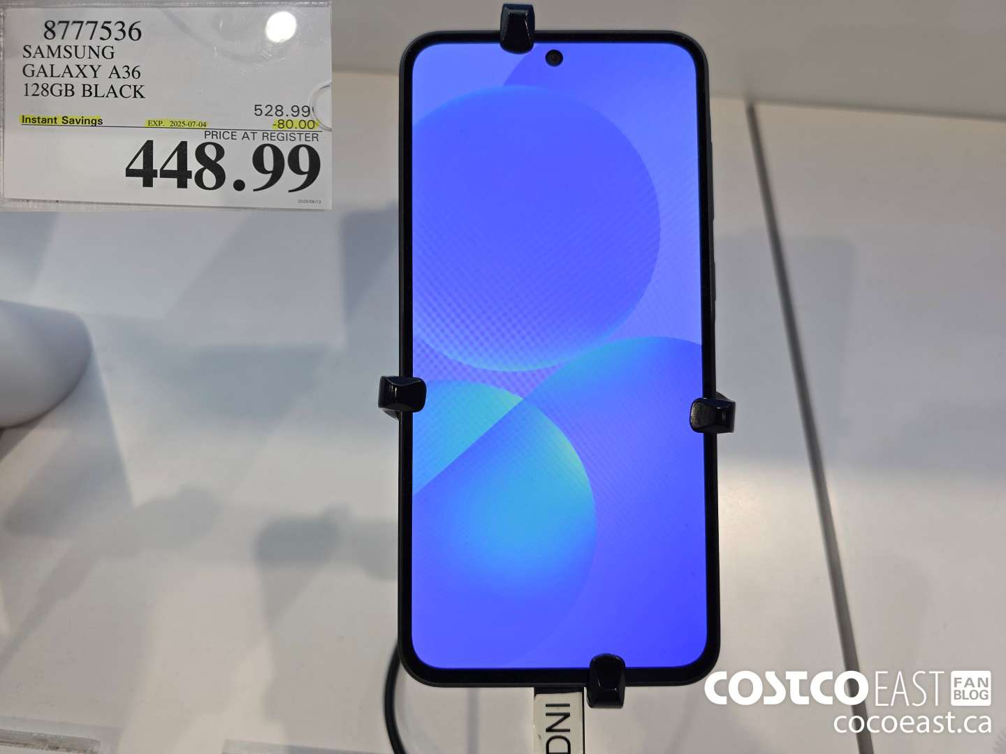 8777536 SAMSUNG GALAXY A36 128GB BLACK ($80.00 INSTANT SAVINGS EXPIRES ON 2025-07-04) $448.99