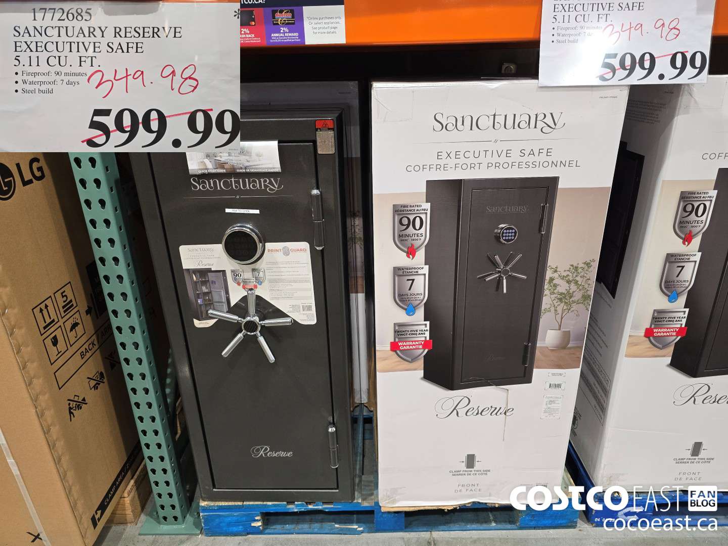 1772685 SANCTUARY RESERVE EXECUTIVE SAFE 5.11 CU. FT. $349.98