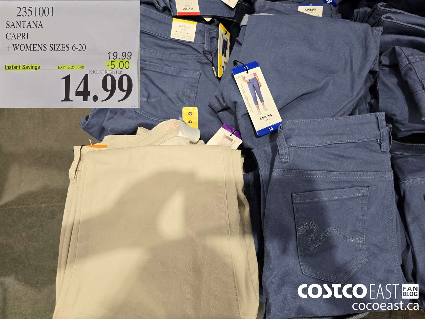 2351001 SANTANA CAPRI +LADIES SIZES 6-20 ($5.00 INSTANT SAVINGS EXPIRES ON 2025-06-08) $14.99