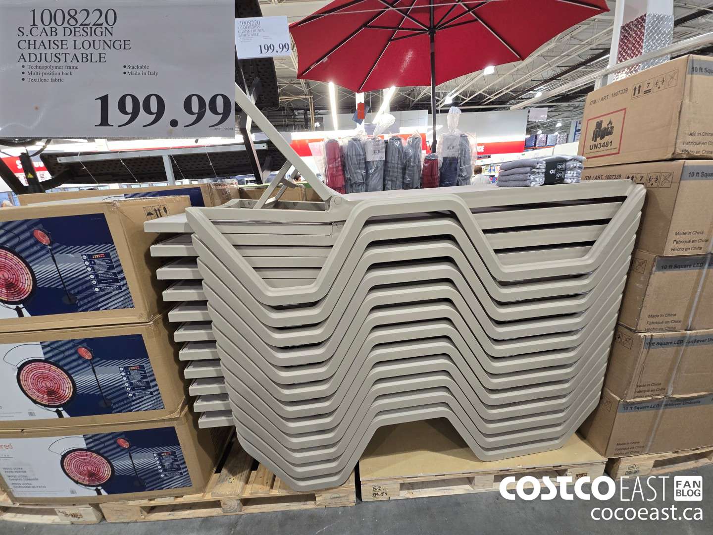 1008220 S.CAB DESIGN CHAISE LOUNGE ADJUSTABLE $199.99