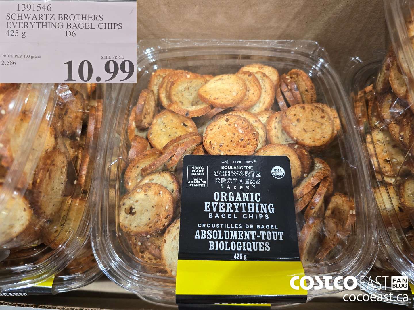 1391546 SCHWARTZ BROTHERS EVERYTHING BAGEL CHIPS 425 g D6 $10.99