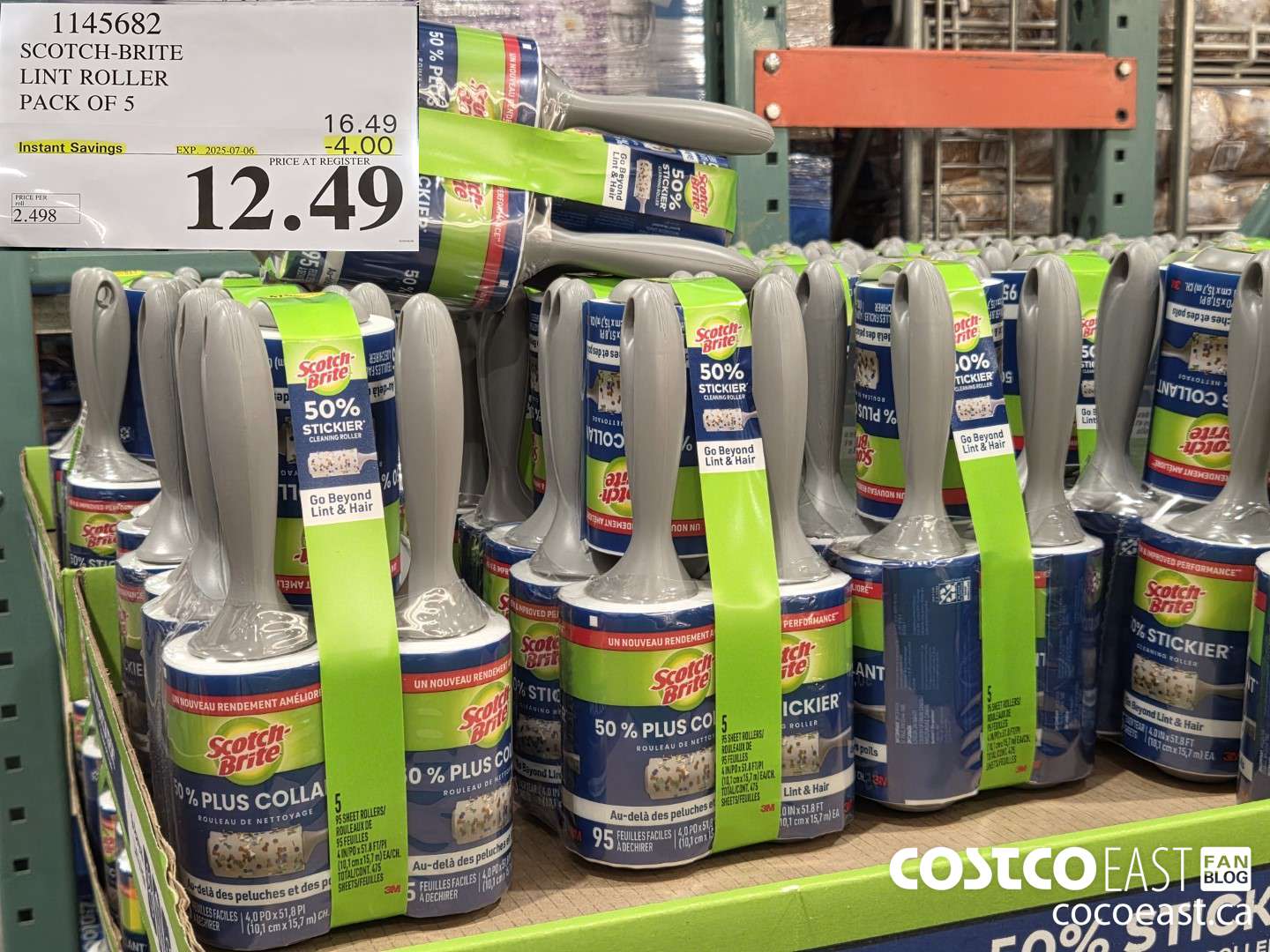 1145682 SCOTCH-BRITE LINT ROLLER PACK OF 5 ($4.00 INSTANT SAVINGS EXPIRES ON 2025-07-06) $12.49