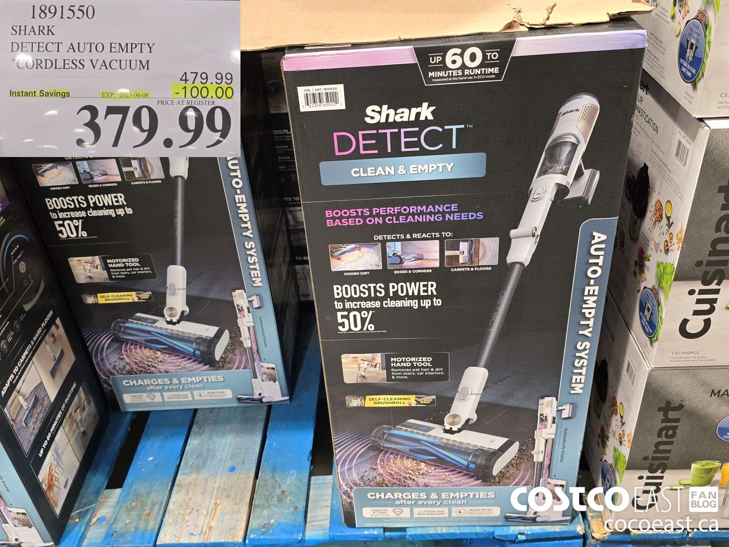 1891550 SHARK DETECT AUTO EMPTY CORDLESS VACUUM ($100.00 INSTANT SAVINGS EXPIRES ON 2025-06-08) $379.99