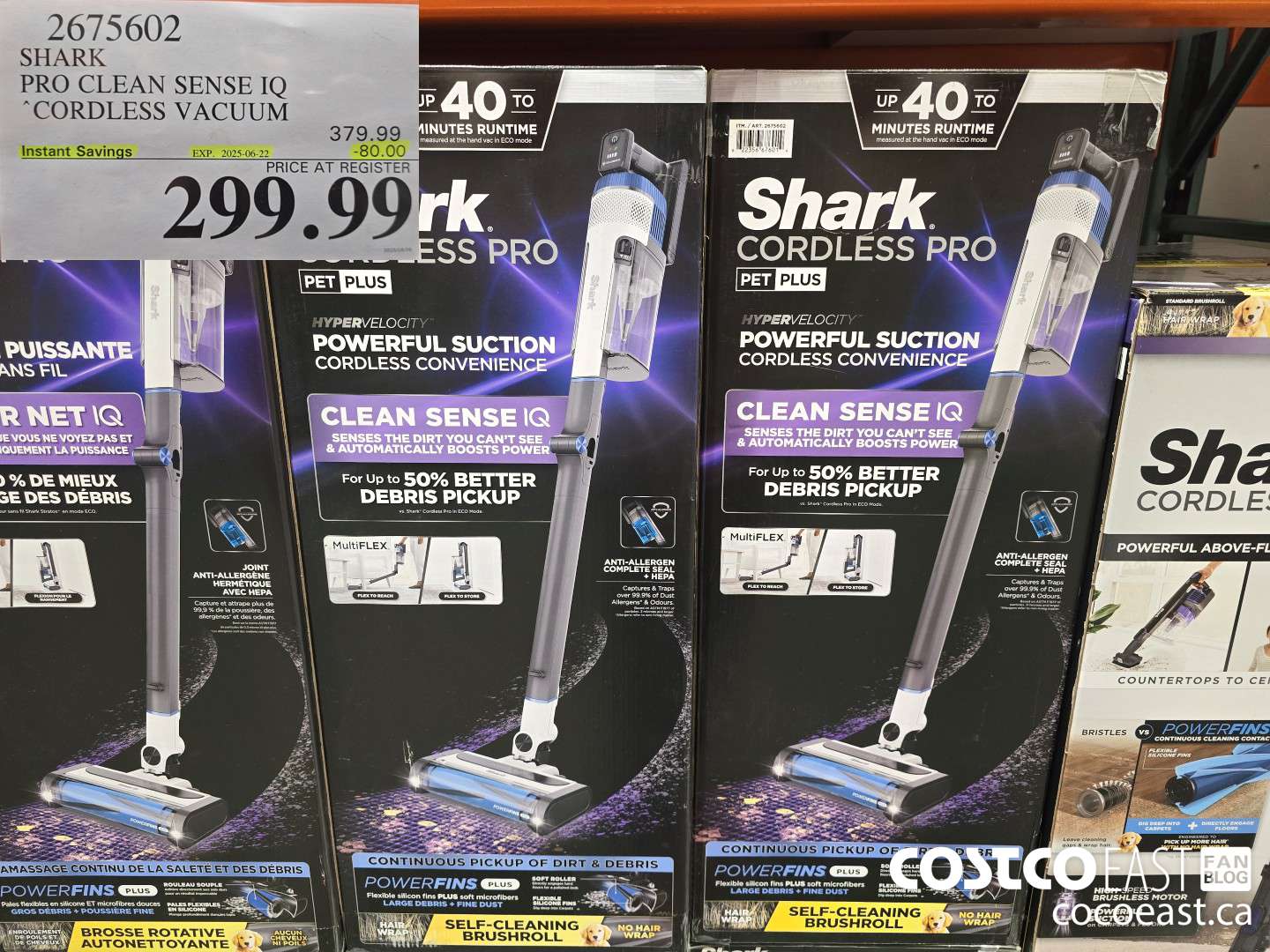 2675602 SHARK PRO CLEAN SENSE IQ CORDLESS VACUUM ($80.00 INSTANT SAVINGS EXPIRES ON 2025-06-22) $299.99