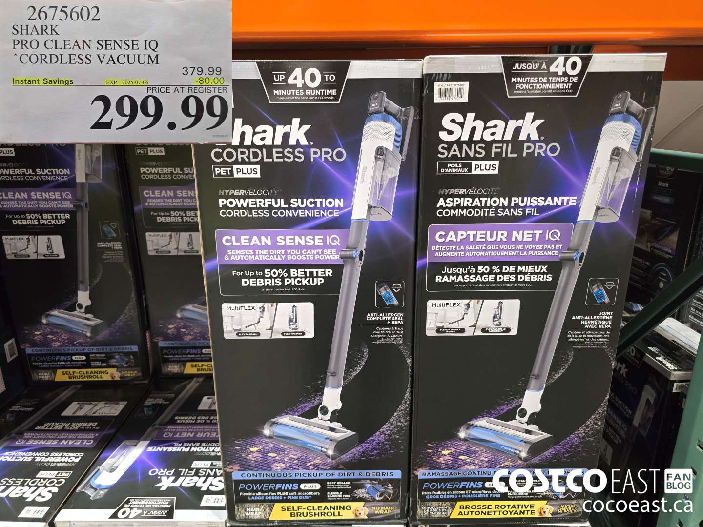 2675602 SHARK PRO CLEAN SENSE IQ CORDLESS VACUUM ($80.00 INSTANT SAVINGS EXPIRES ON 2025-07-06) $299.99