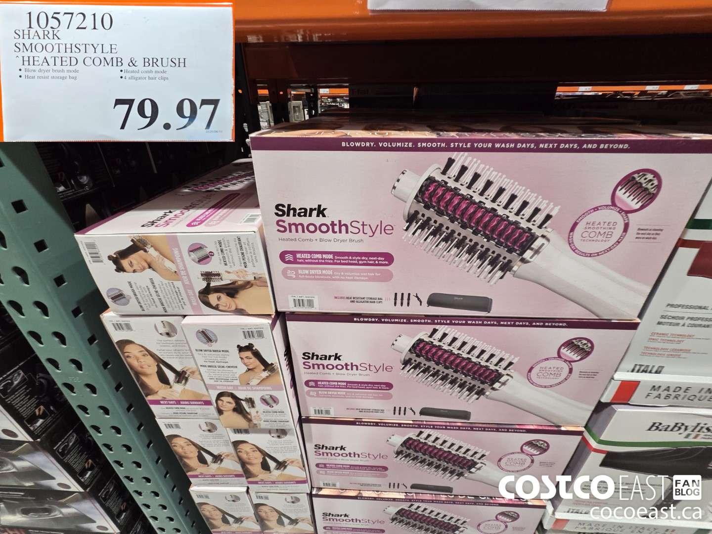 1057210 SHARK SMOOTHSTYLE HEATED COMB & BRUSH $79.97