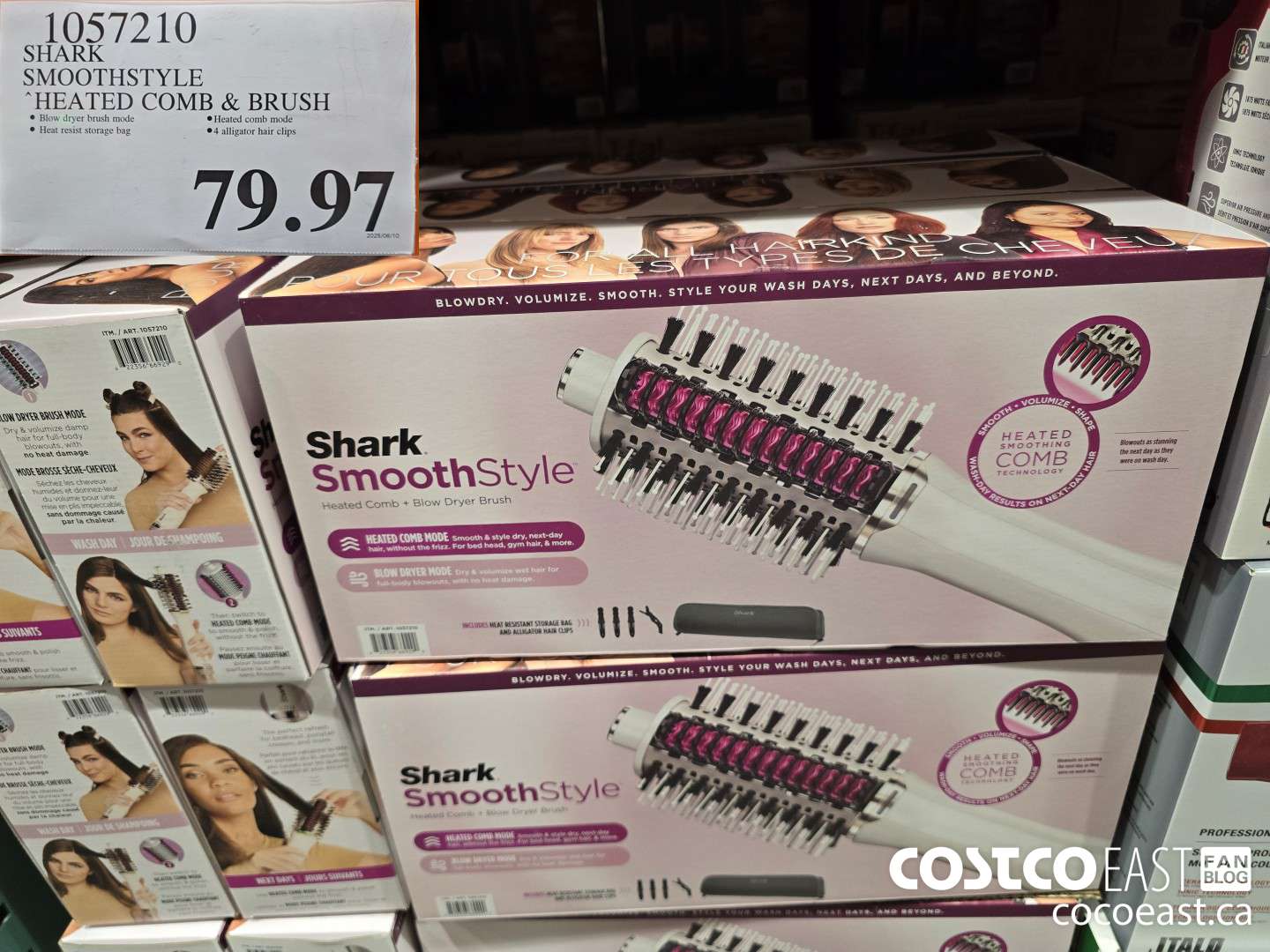 1057210 SHARK SMOOTHSTYLE HEATED COMB & BRUSH $79.97