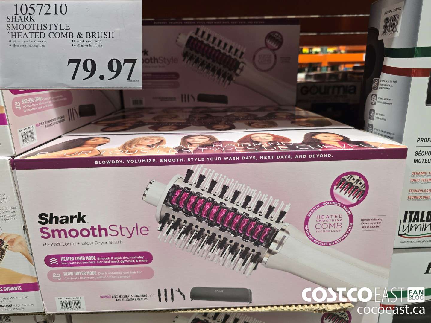 1057210 SHARK SMOOTHSTYLE HEATED COMB & BRUSH $79.97