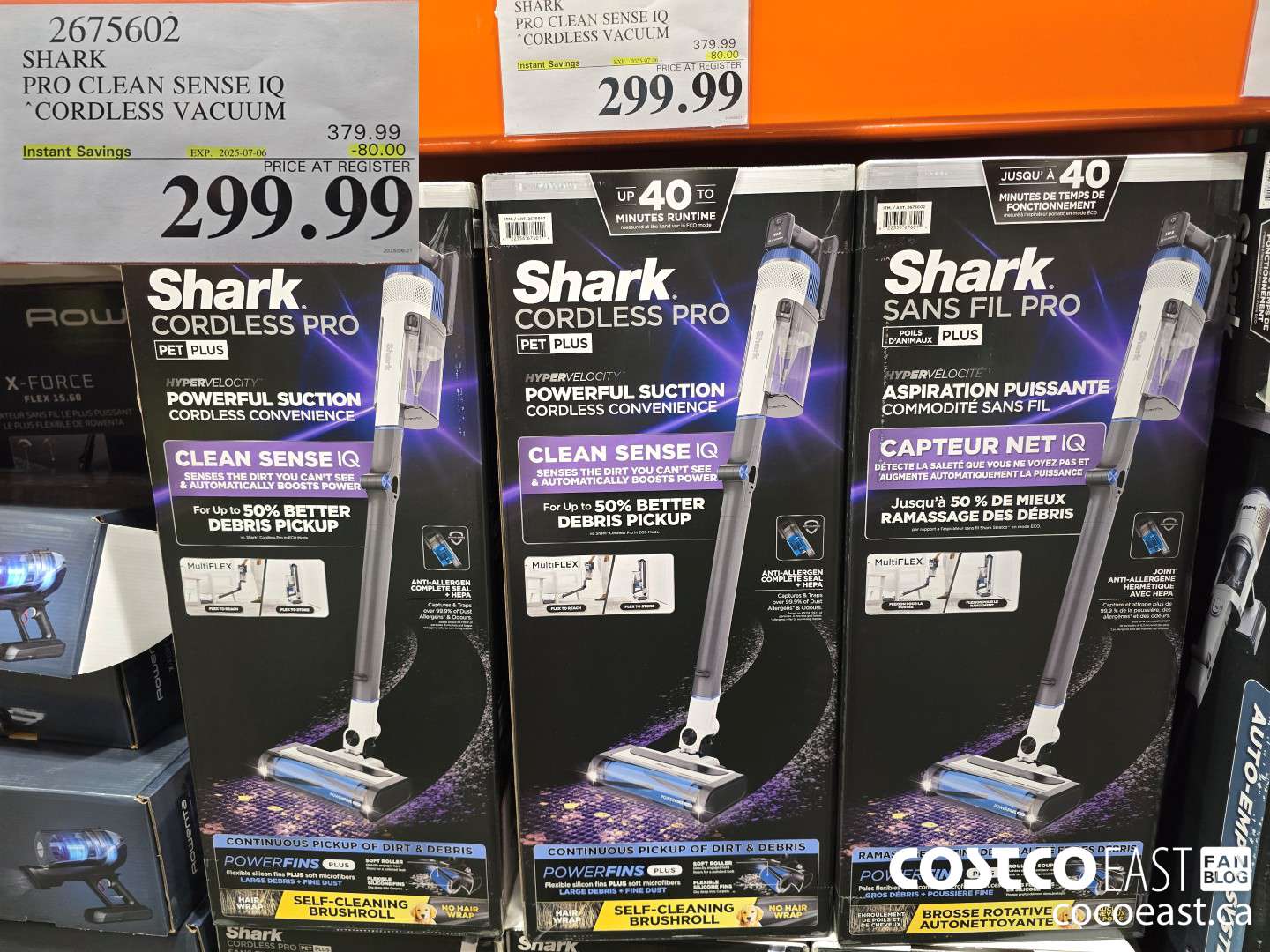2675602 SHARK PRO CLEAN SENSE IQ CORDLESS VACUUM ($80.00 INSTANT SAVINGS EXPIRES ON 2025-07-06) $299.99