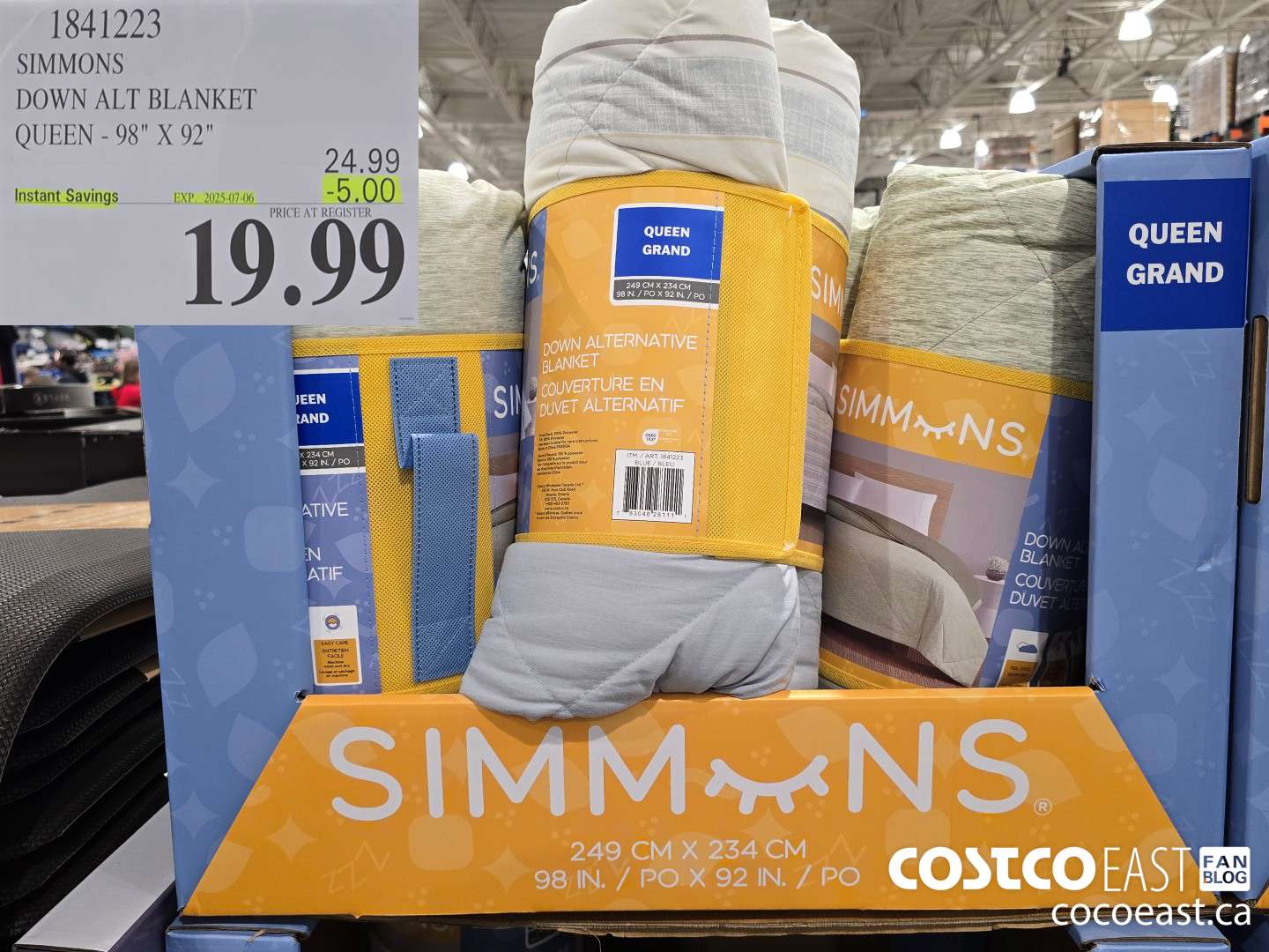 1841223 SIMMONS DOWN ALT BLANKET QUEEN 98