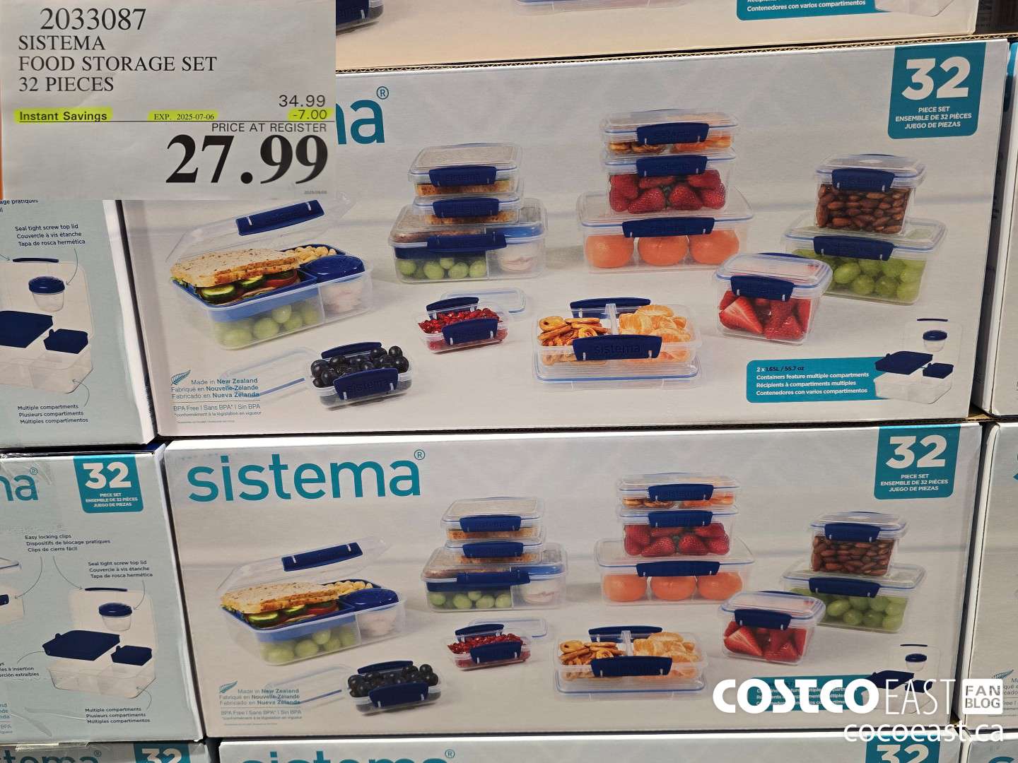2033087 SISTEMA FOOD STORAGE SET 32 PIECES ($7.00 INSTANT SAVINGS EXPIRES ON 2025-07-06) $27.99