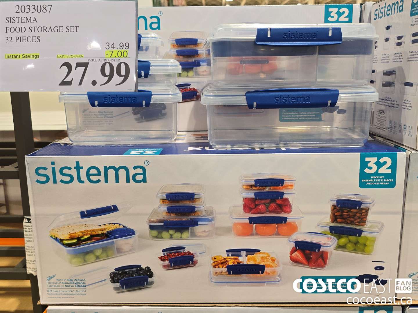 2033087 SISTEMA FOOD STORAGE SET 32 PIECES ($7.00 INSTANT SAVINGS EXPIRES ON 2025-07-06) $27.99