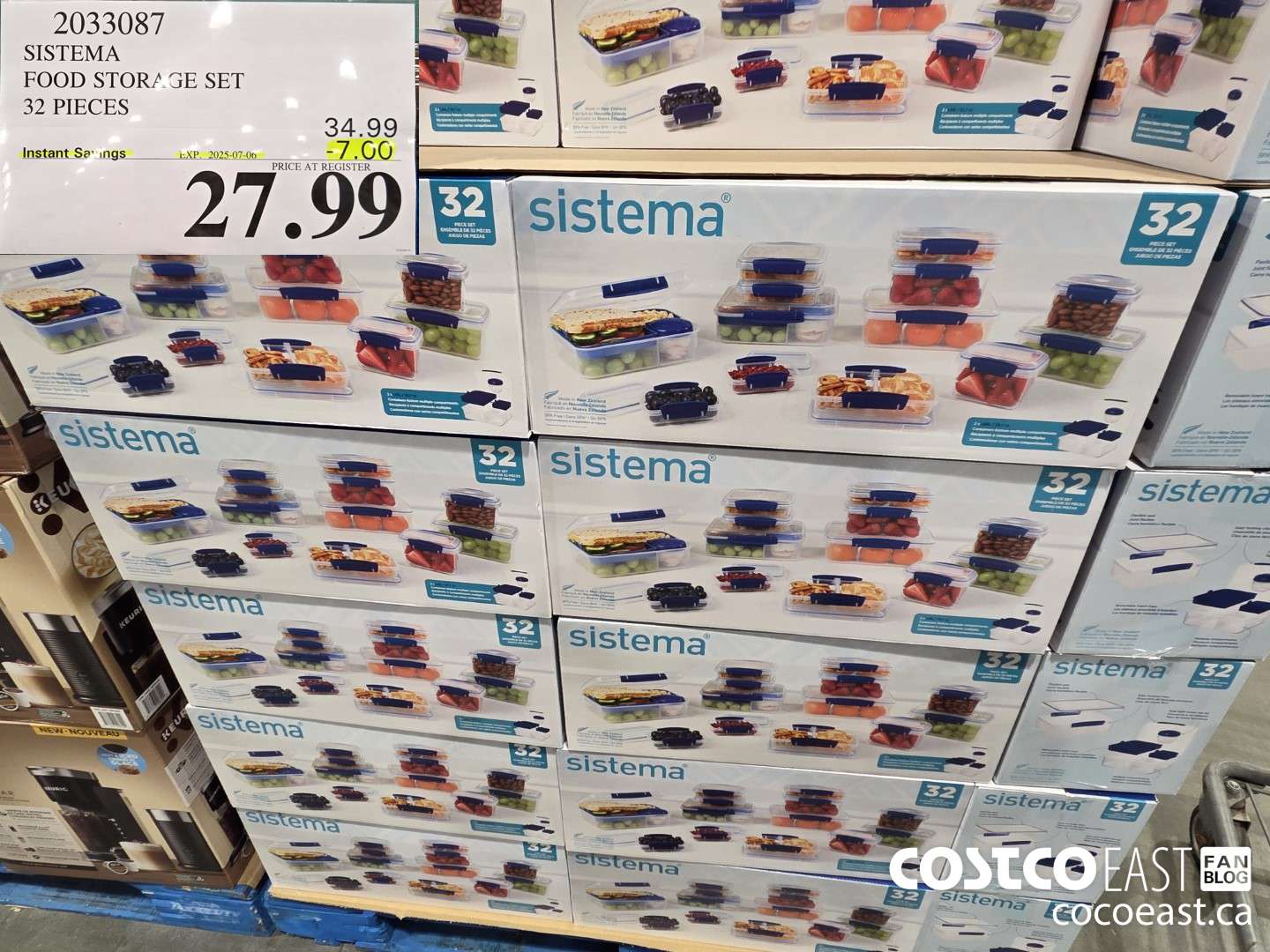 2033087 SISTEMA FOOD STORAGE SET 32 PIECES ($7.00 INSTANT SAVINGS EXPIRES ON 2025-07-06) $27.99