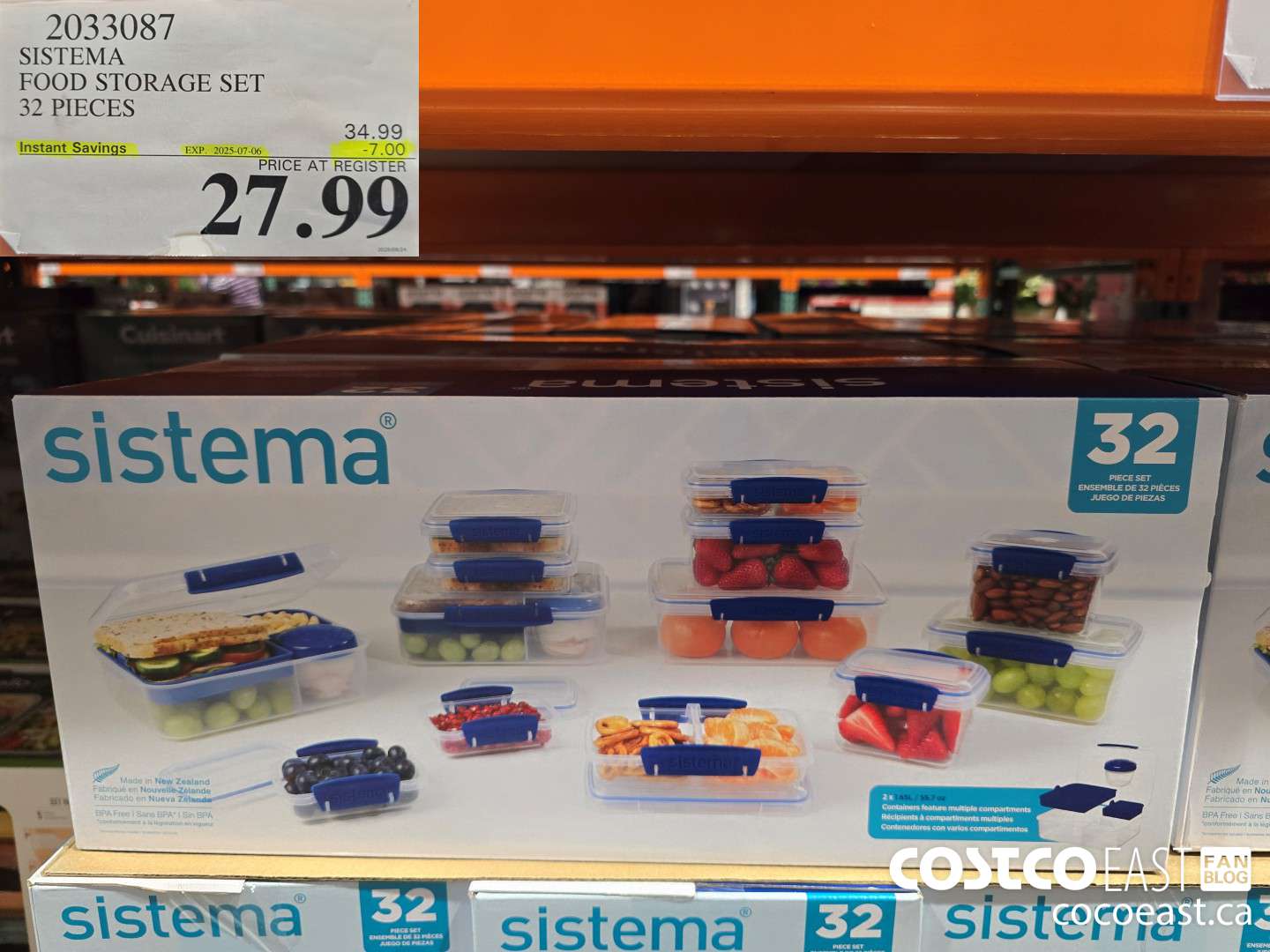 2033087 SISTEMA FOOD STORAGE SET 32 PIECES ($7.00 INSTANT SAVINGS EXPIRES ON 2025-07-06) $27.99