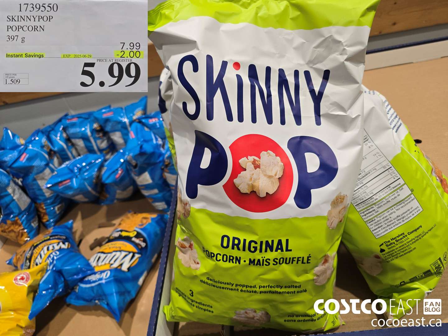 1739550 SKINNYPOP POPCORN 397 G ($2.00 INSTANT SAVINGS EXPIRES ON 2025-06-29) $5.99