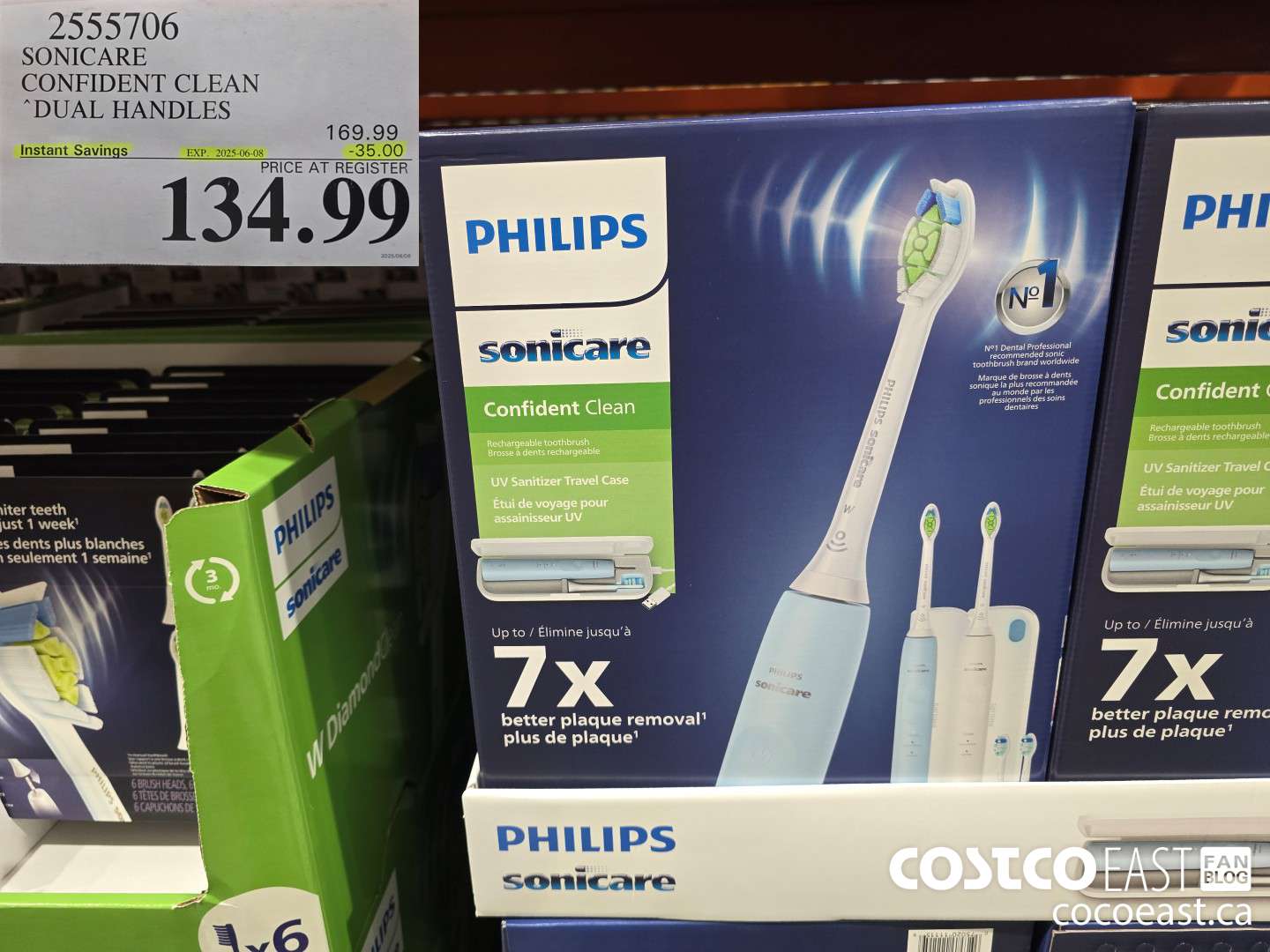 2555706 SONICARE CONFIDENT CLEAN “DUAL HANDLES ($35.00 INSTANT SAVINGS EXPIRES ON 2025-06-08) $134.99