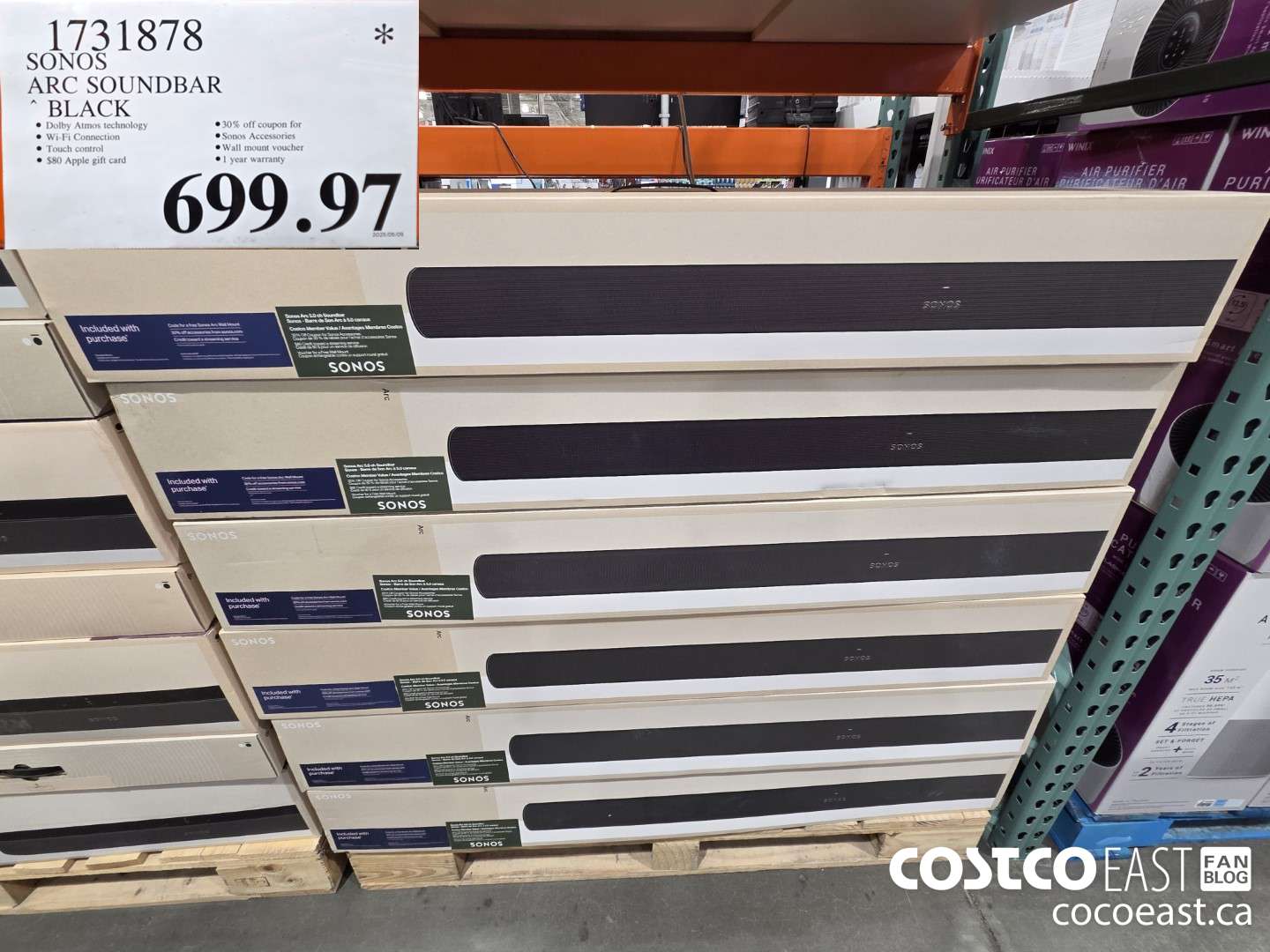 1731878 SONOS ARC SOUNDBAR BLACK $699.97