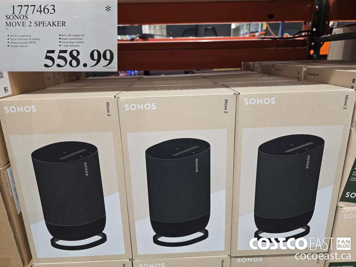 1777463 SONOS MOVE 2 SPEAKER $558.99