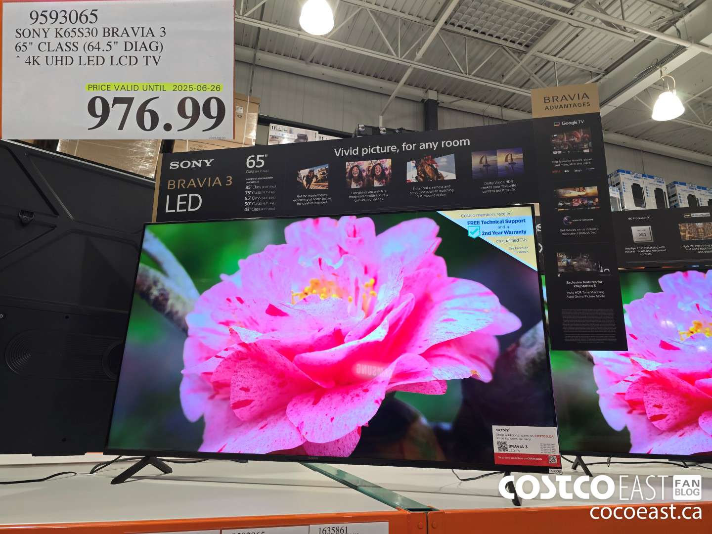 9593065 SONY K65S30 BRAVIA 3 65