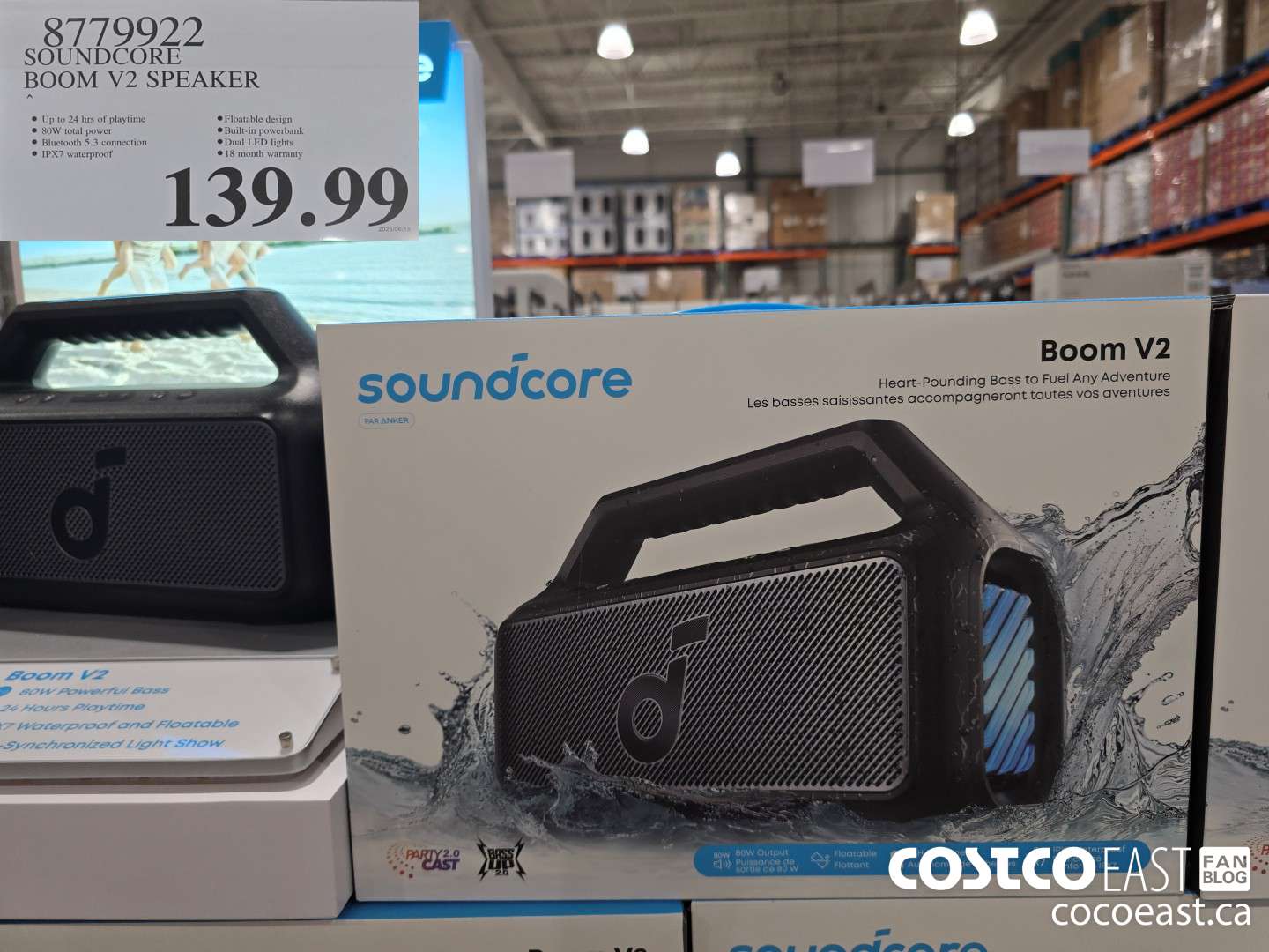 8779922 SOUNDCORE BOOM V2 SPEAKER $139.99