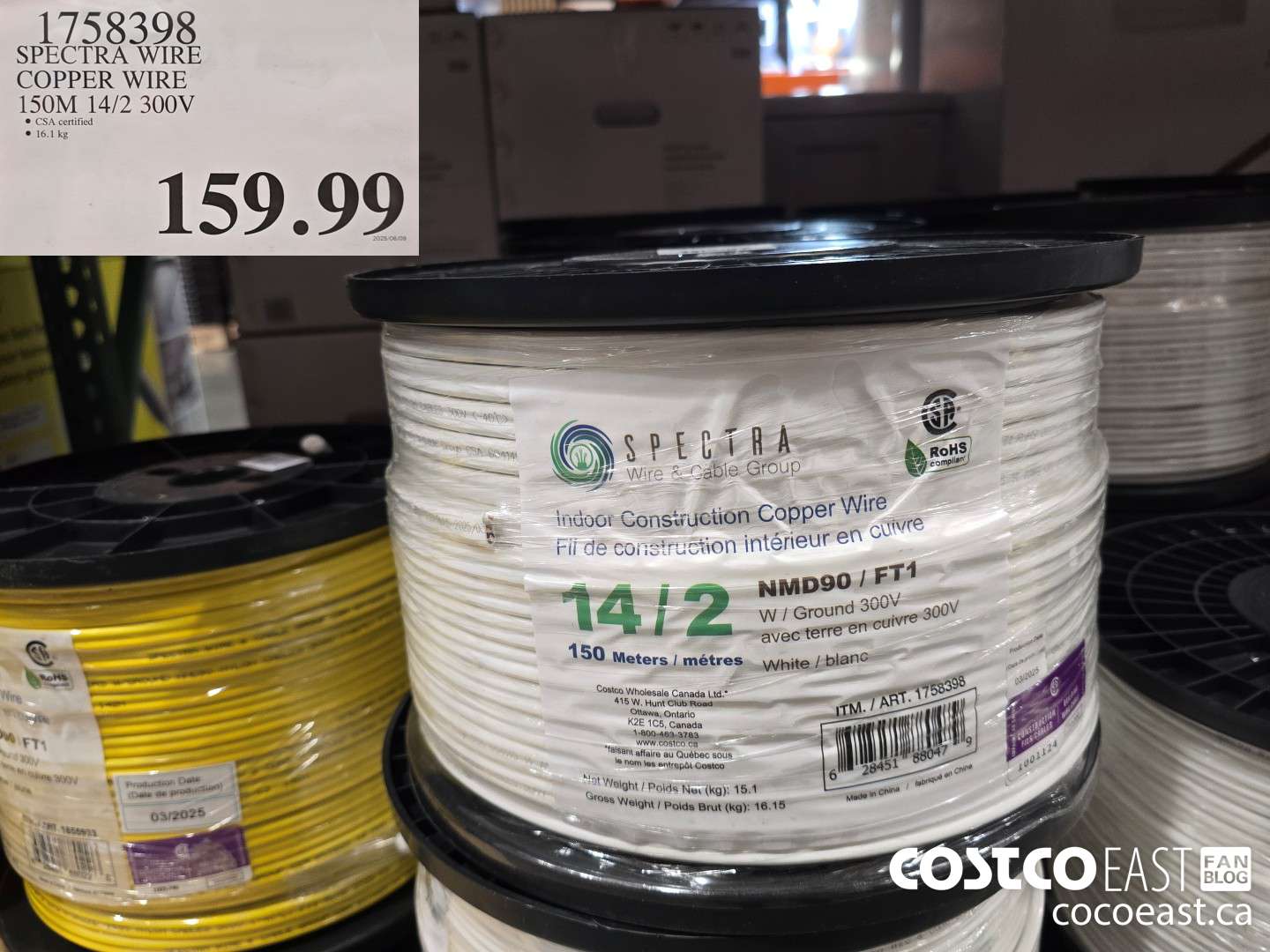 1758398 SPECTRA WIRE COPPER WIRE 150M 14/2 300V $159.99