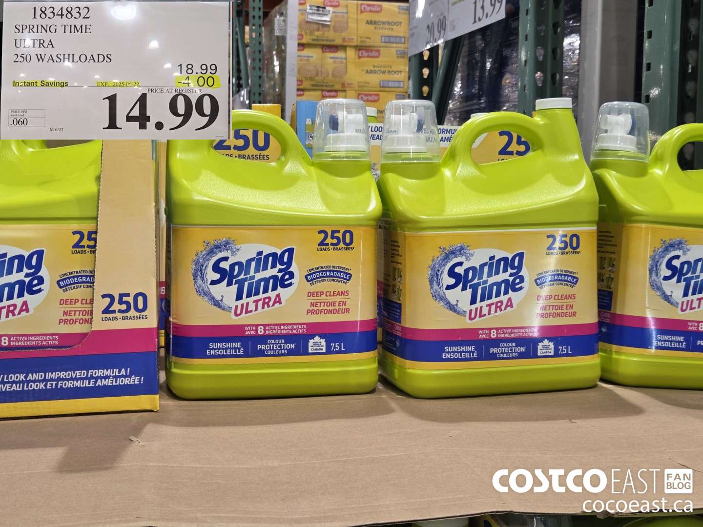1834832 SPRING TIME ULTRA 250 WASHLOADS ($4.00 INSTANT SAVINGS EXPIRES ON 2025-06-22) $14.99