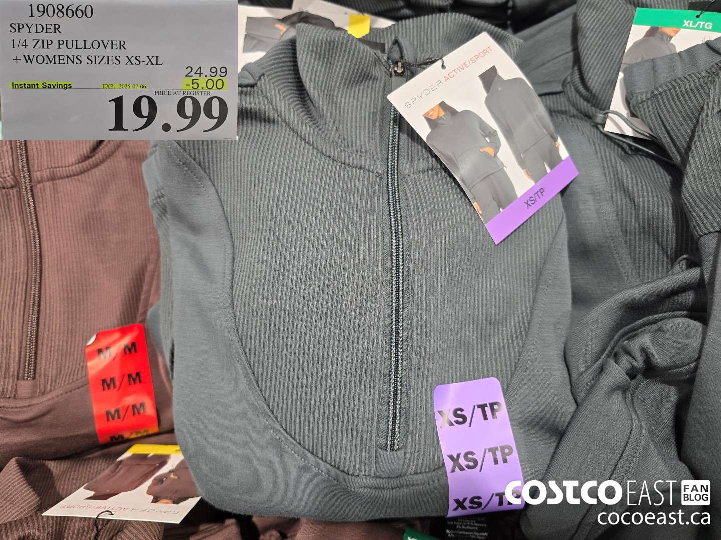 1908660 SPYDER 1/4 ZIP PULLOVER +WOMENS SIZES XS-XL ($5.00 INSTANT SAVINGS EXPIRES ON 2025-07-06) $19.99