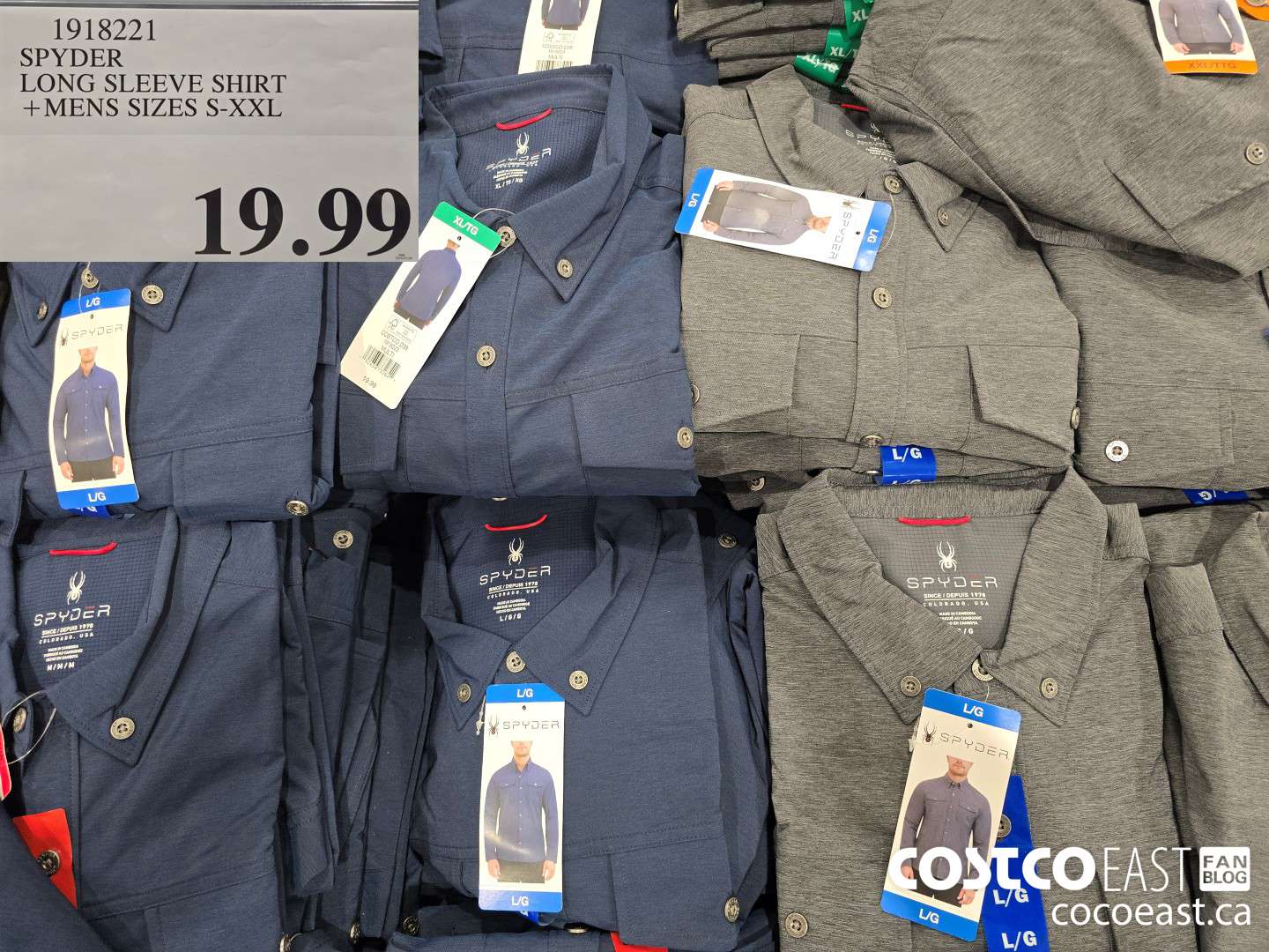 1918221 SPYDER LONG SLEEVE SHIRT +MENS SIZES S-XXL $19.99