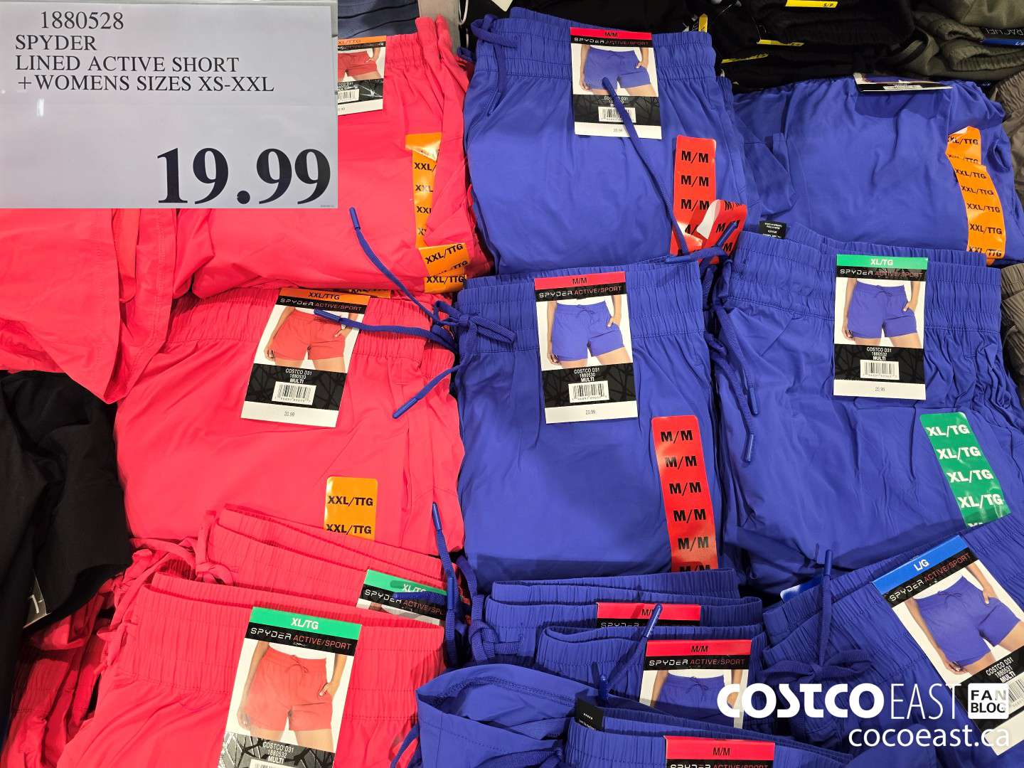 1880528 SPYDER LINED ACTIVE SHORT +WOMENS SIZES XS-XXL $19.99