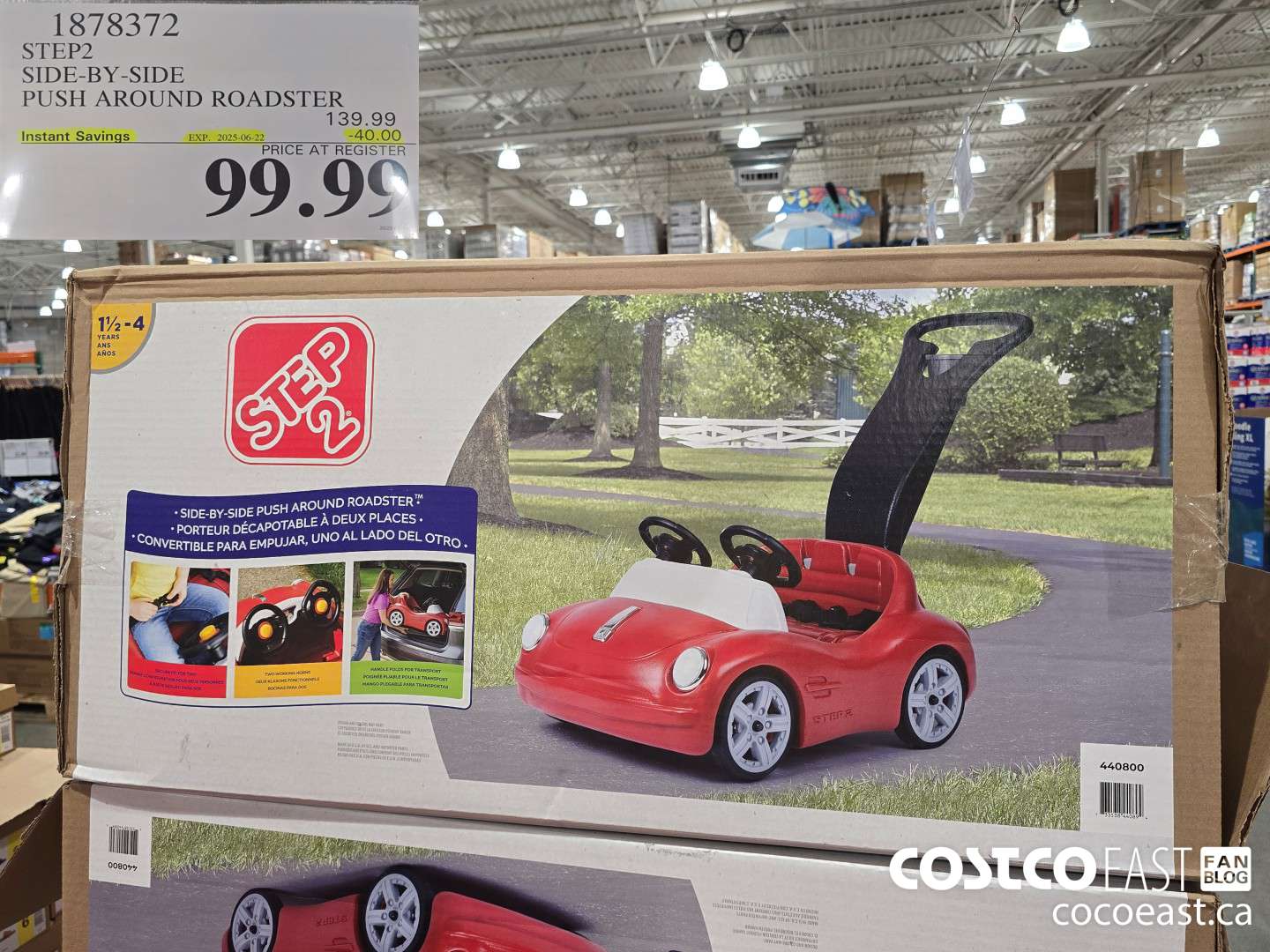 1878372 STEP2 SIDE-BY-SIDE PUSH AROUND ROADSTER ($40.00 INSTANT SAVINGS EXPIRES ON 2025-06-22) $99.99