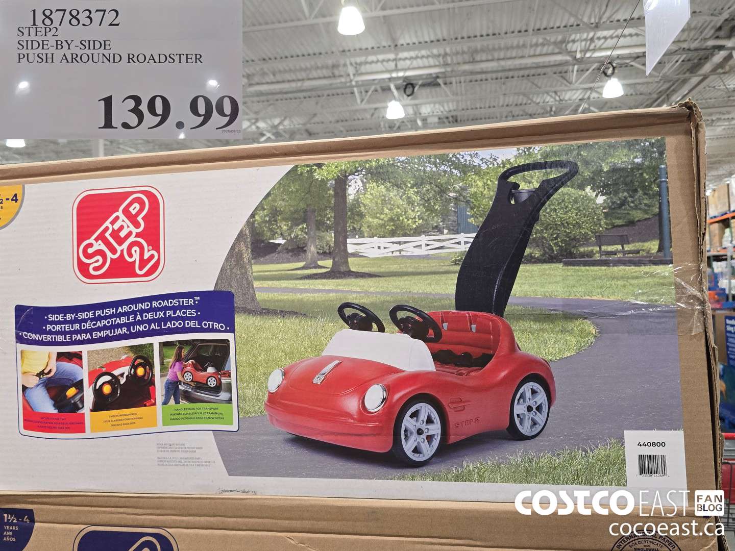 1878372 STEP2 SIDE-BY-SIDE PUSH AROUND ROADSTER $139.99