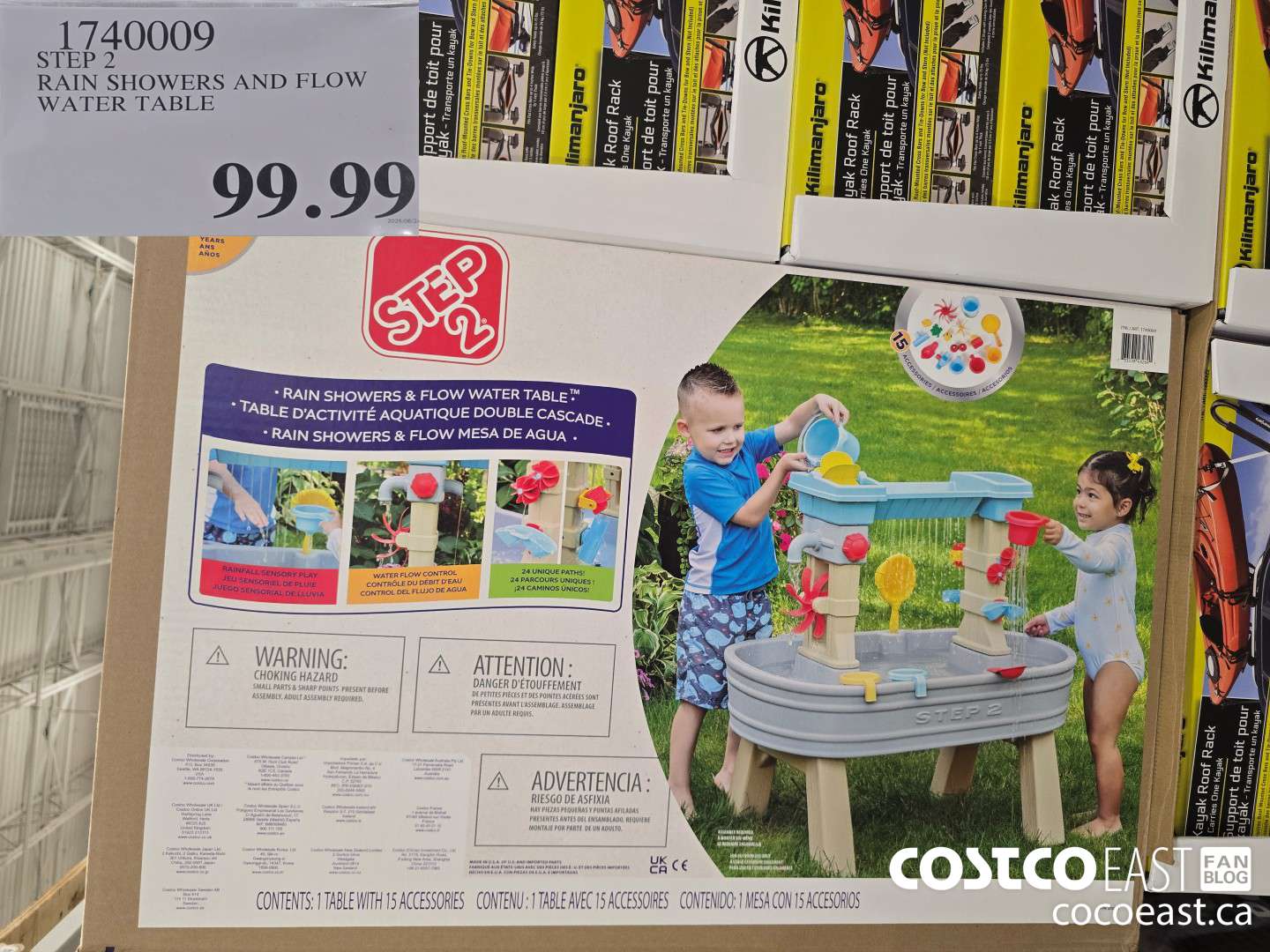 1740009 STEP 2 RAIN SHOWERS AND FLOW WATER TABLE $99.99